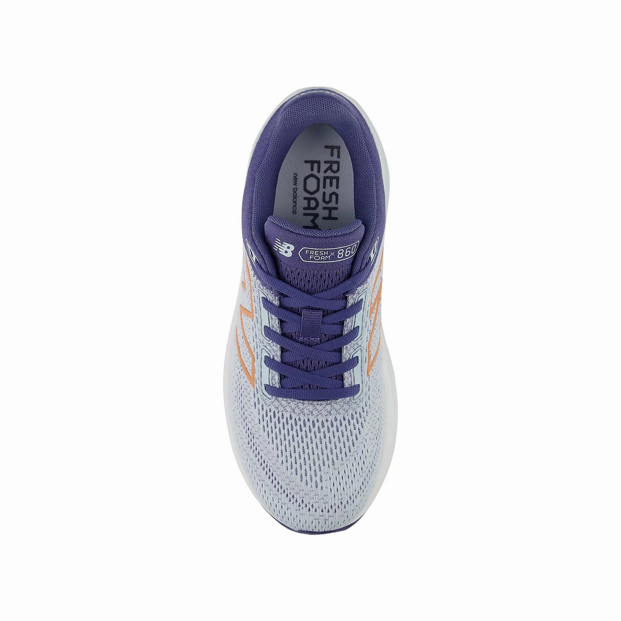 New Balance Women's Fresh Foam X 860v14 Running Shoe - Frosted Glass with Dream State and Peach Nectar Reinforced Arch City Pace