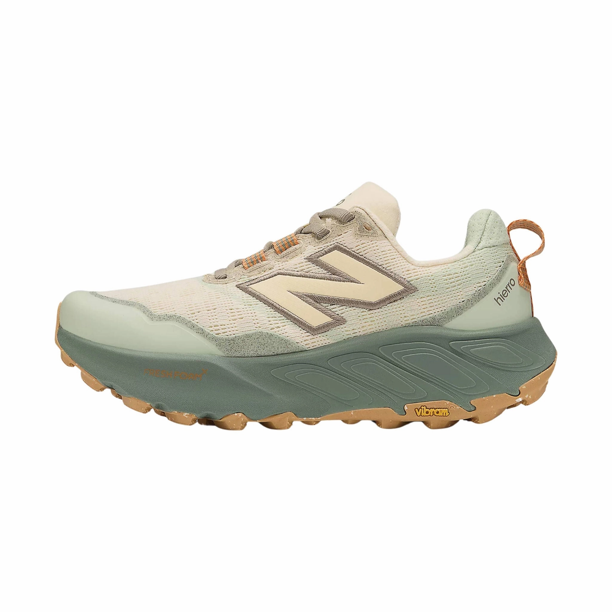 New Balance Women's Fresh Foam X Hierro v9 Trail Shoes - Calcium With Dark Juniper Running Comfort Balance Motion