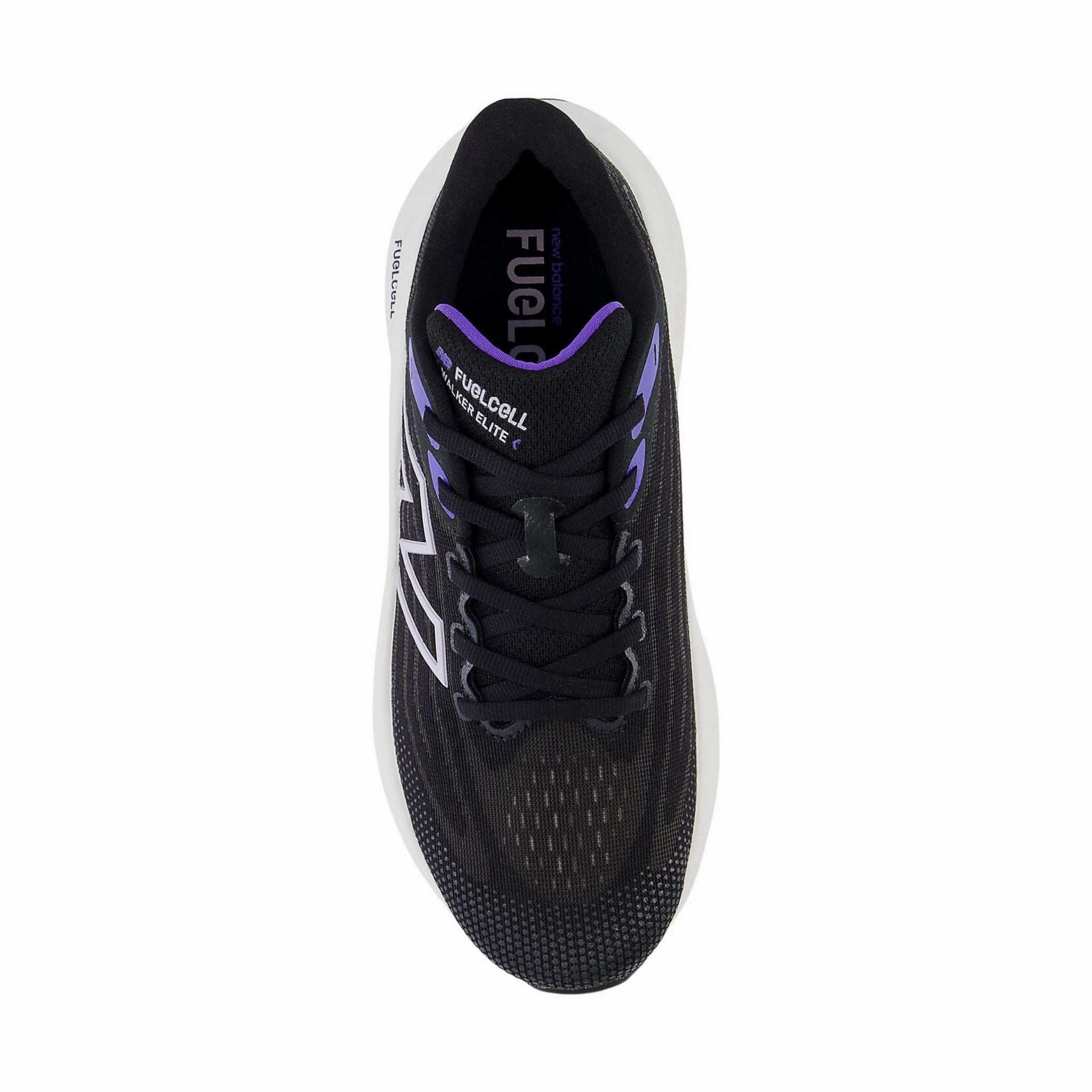 Step Smart Easy Sport New Balance Women's FuelCell Walker Elite Shoes - Black with Indigo and Grey Violet