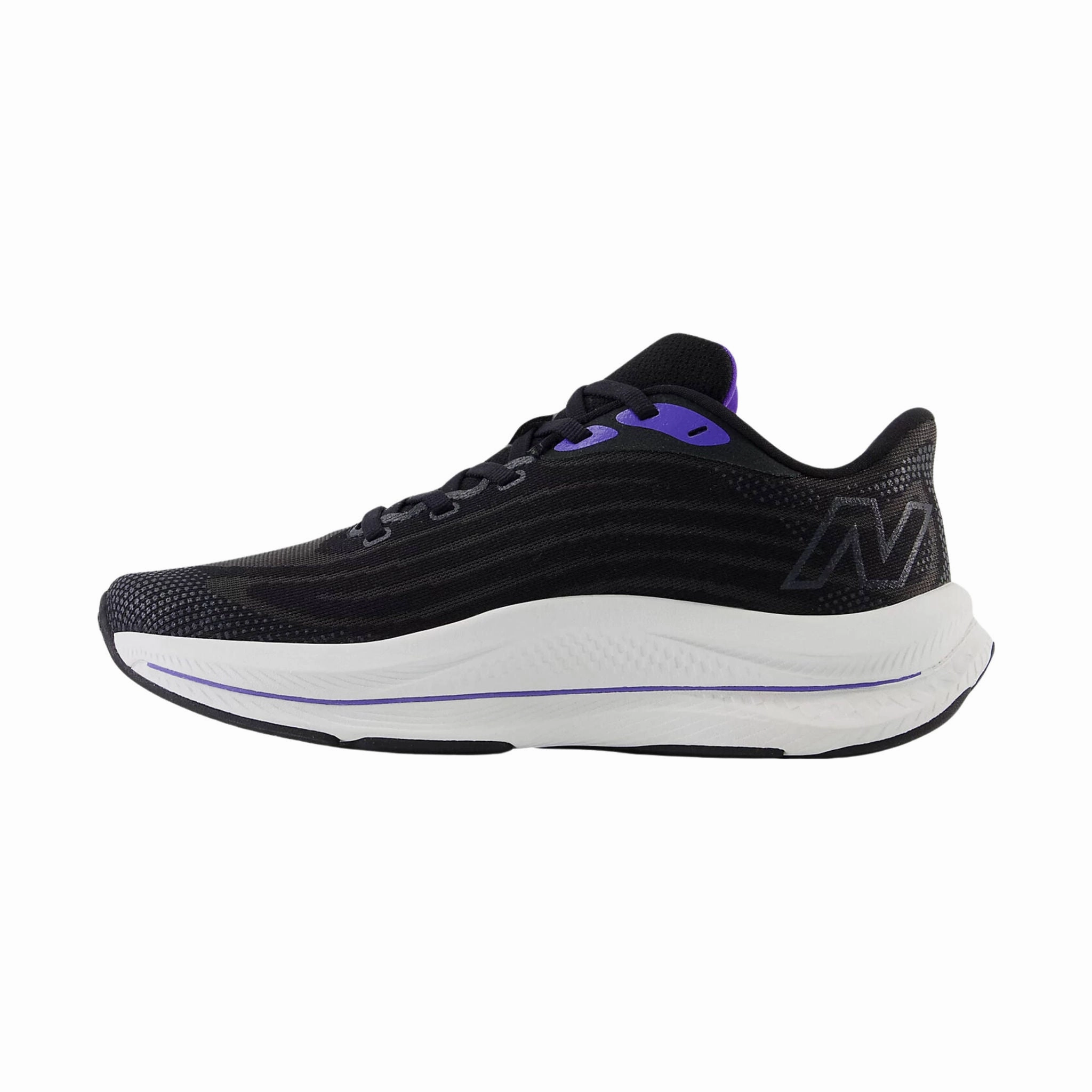 Recycled Fiber Upper Walking   Friendly New Balance Women's FuelCell Walker Elite Shoes - Black with Indigo and Grey Violet