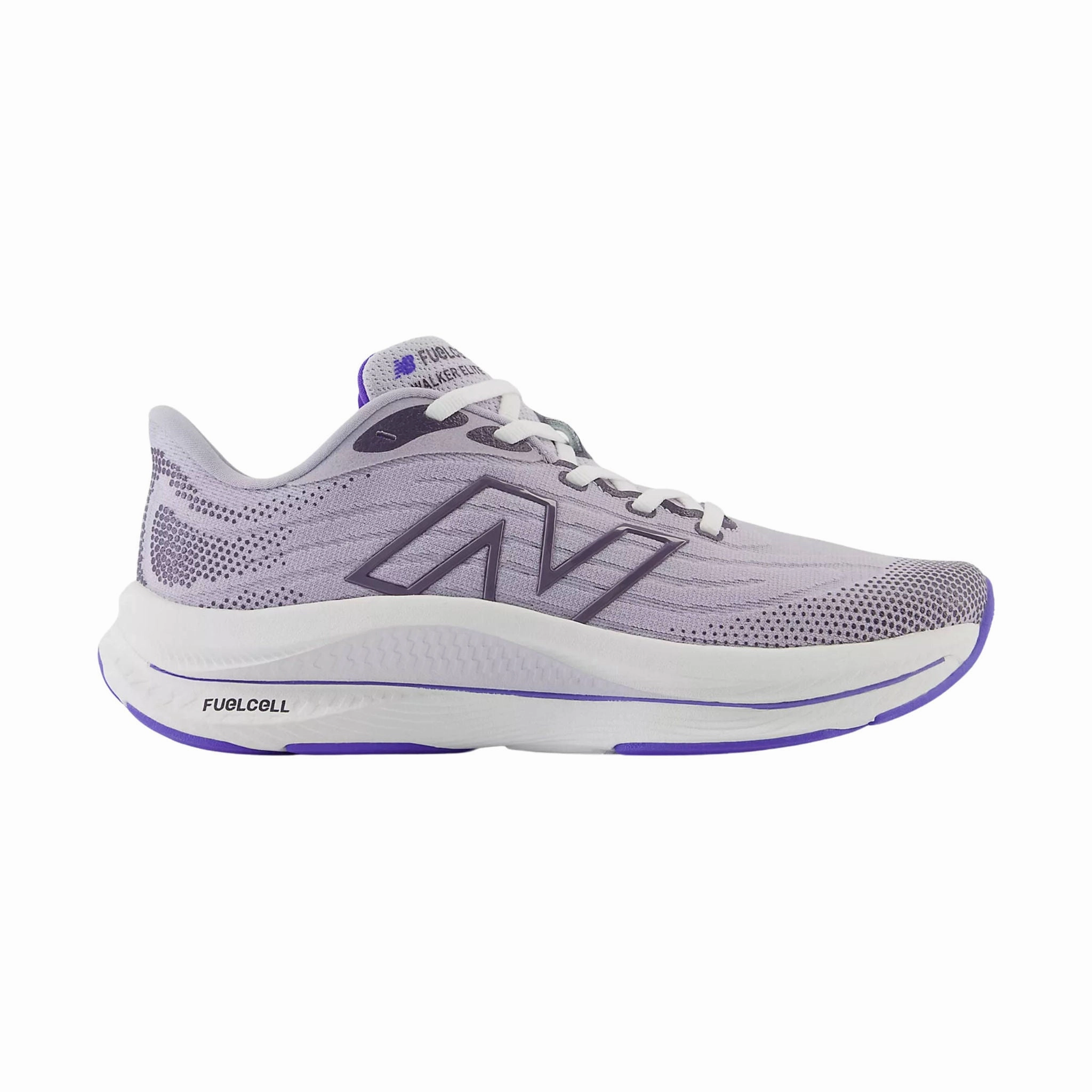 Square Toe New Balance Women's FuelCell Walker Elite Walking Shoes - Grey Violet with Indigo and Shadow