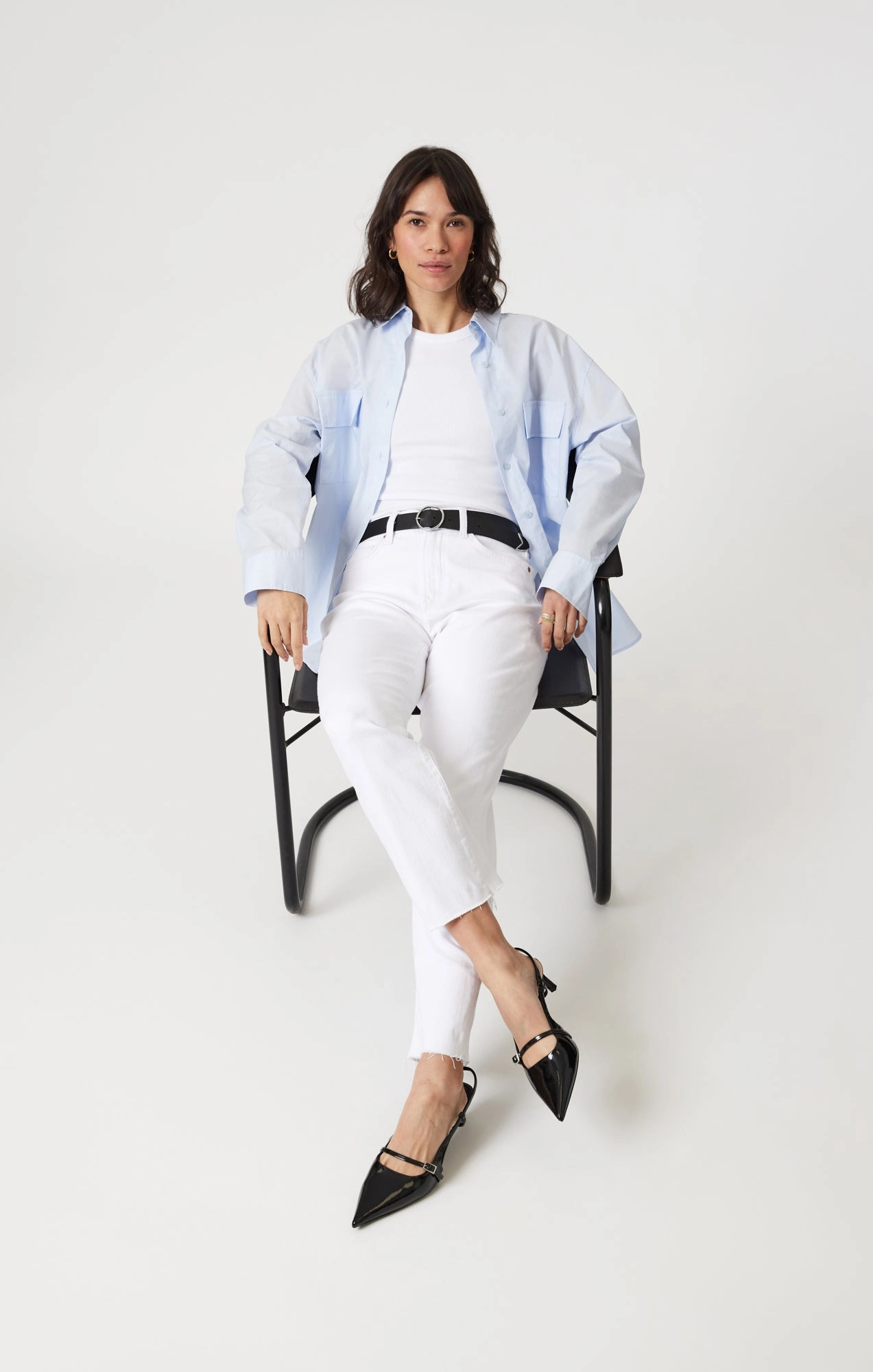 NEW YORK STRAIGHT LEG IN WHITE FLEX BLUE Stretch Soft