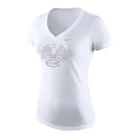 Nike Women's Tri-Blend Short Sleeve Tee - White Active Design