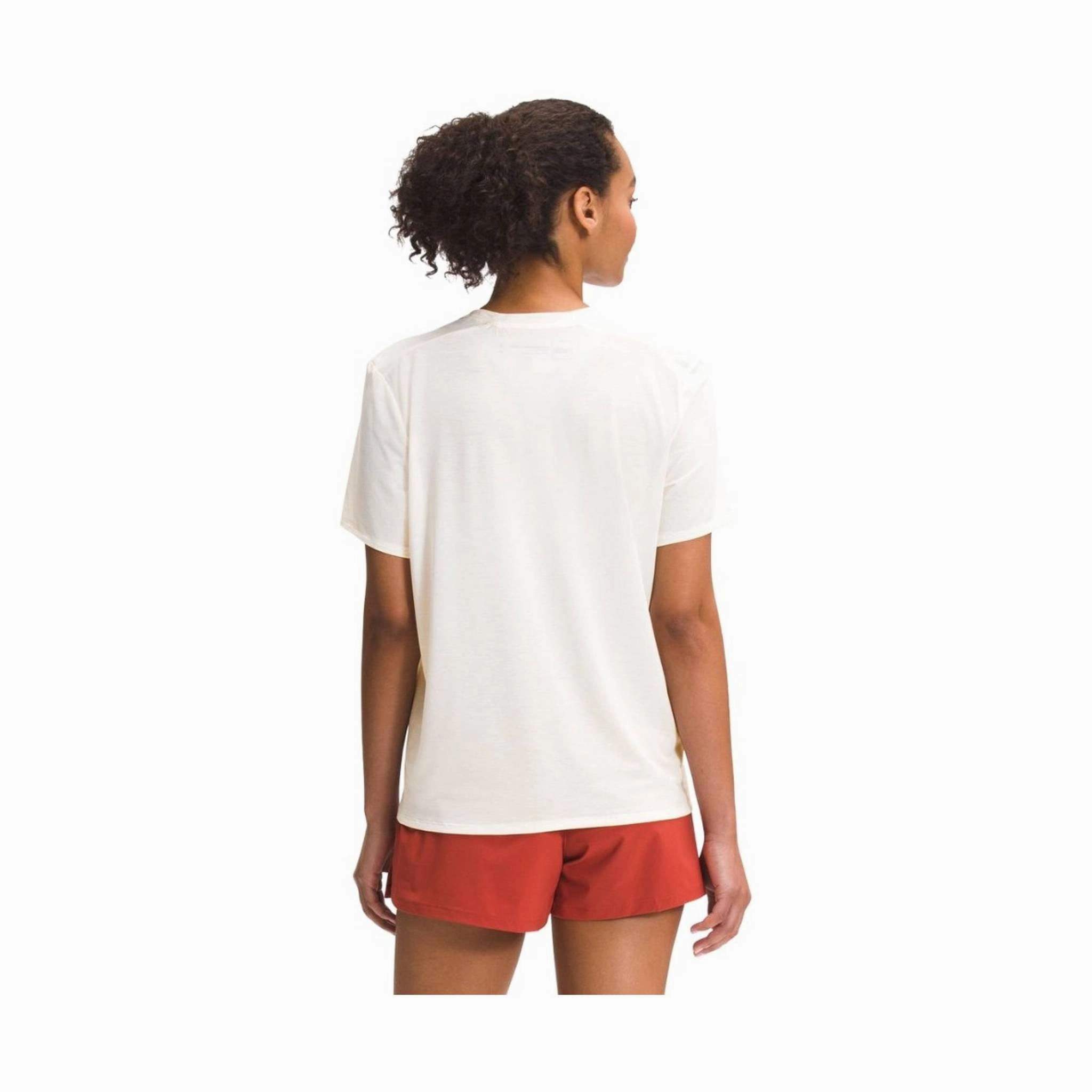 Ergonomic Cut Antimicrobial Finish North Face Women's Wander Short Sleeve - Gardenia White