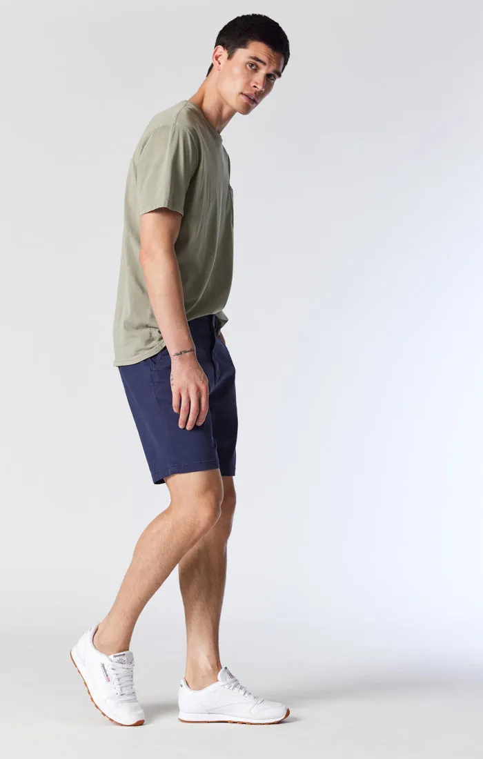 NOAH SHORTS IN DARK NAVY TWILL Athletic Silhouette