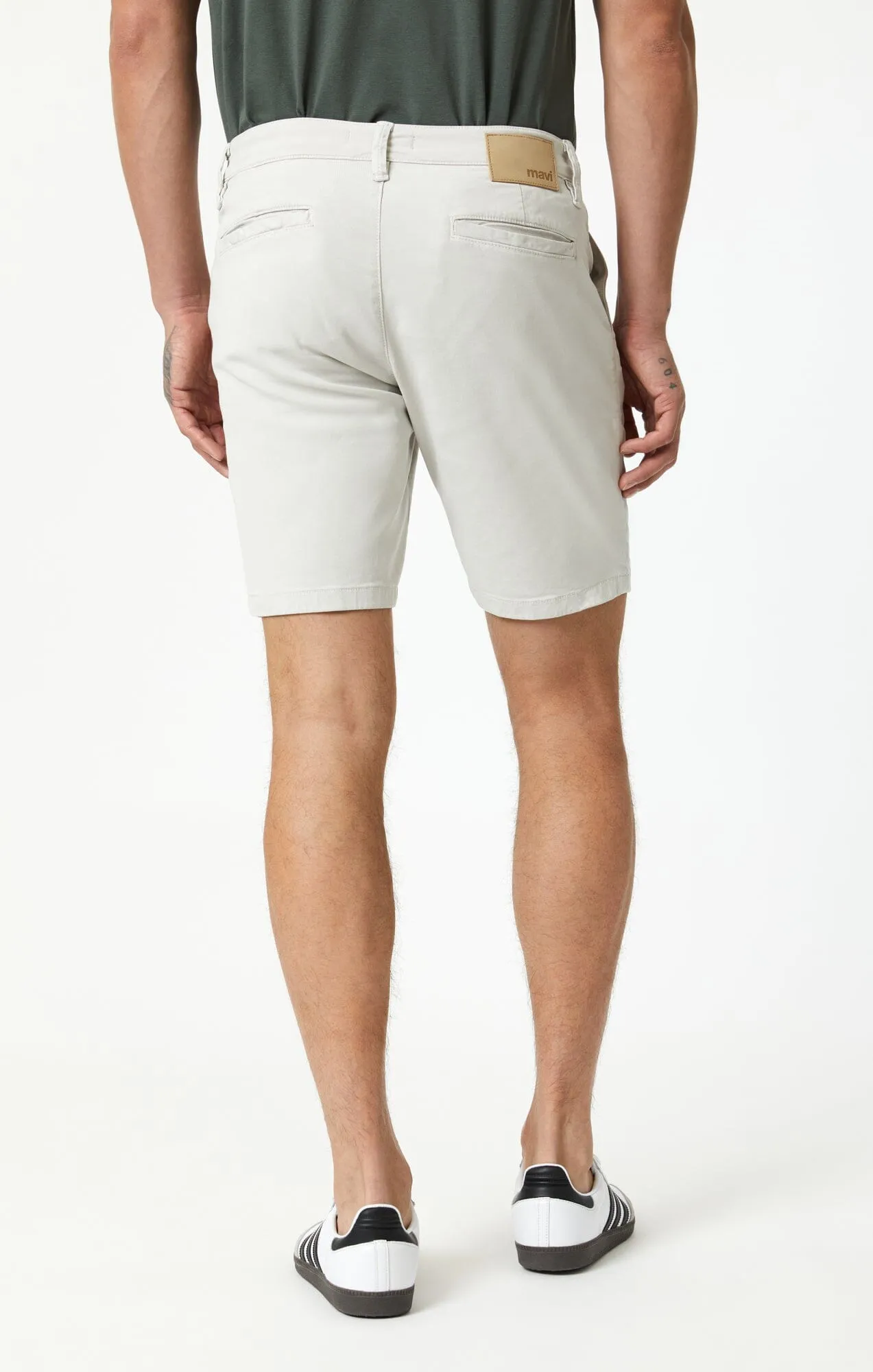 SeamlessConstruction Easy Fit Design NOAH SHORTS IN OYSTER MUSHROOM LUXE TWILL