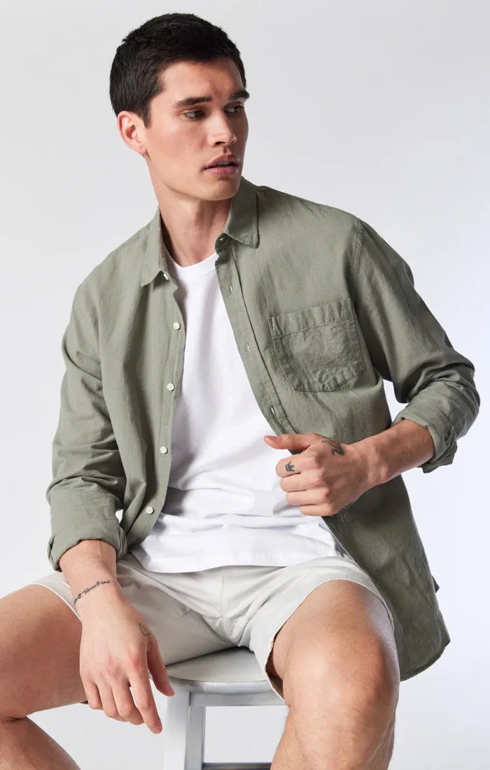 Sleek Comfort NOAH SHORTS IN OYSTER MUSHROOM TWILL