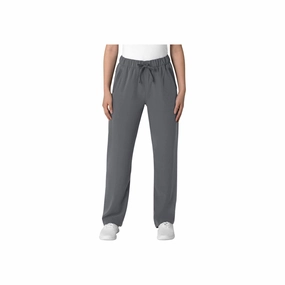 Breathable mesh lining Chic Fit Wink Women's Nova Stovepipe High Low Hem Scrub Pant - Pewter