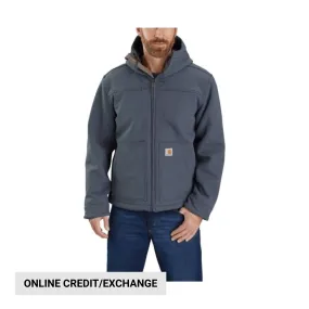 Carhartt Men's Super Dux Sherpa Lined Relaxed Fit Active Jac - Bluestone Full Length Zipper Closure Anti Static Lining