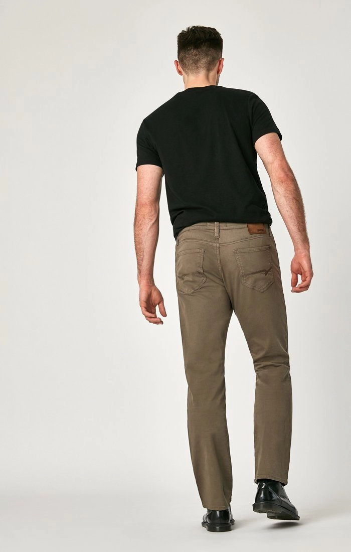 Simple Utility Active Design Wear MATT RELAXED STRAIGHT LEG IN DUSTY OLIVE TWILL