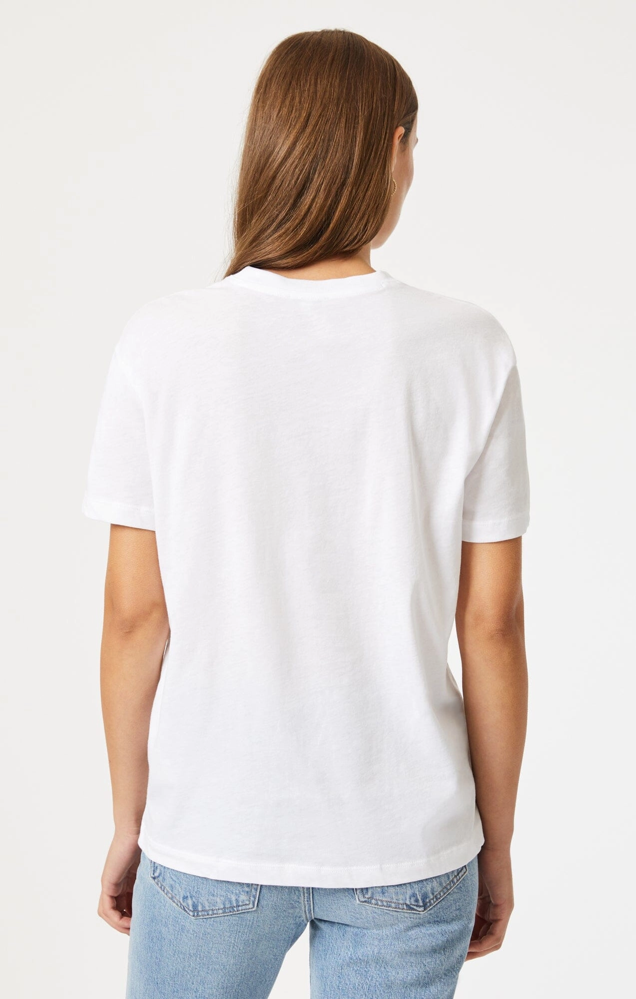 CREW NECK T-SHIRT IN WHITE Fresh Style Trend Tagless Design