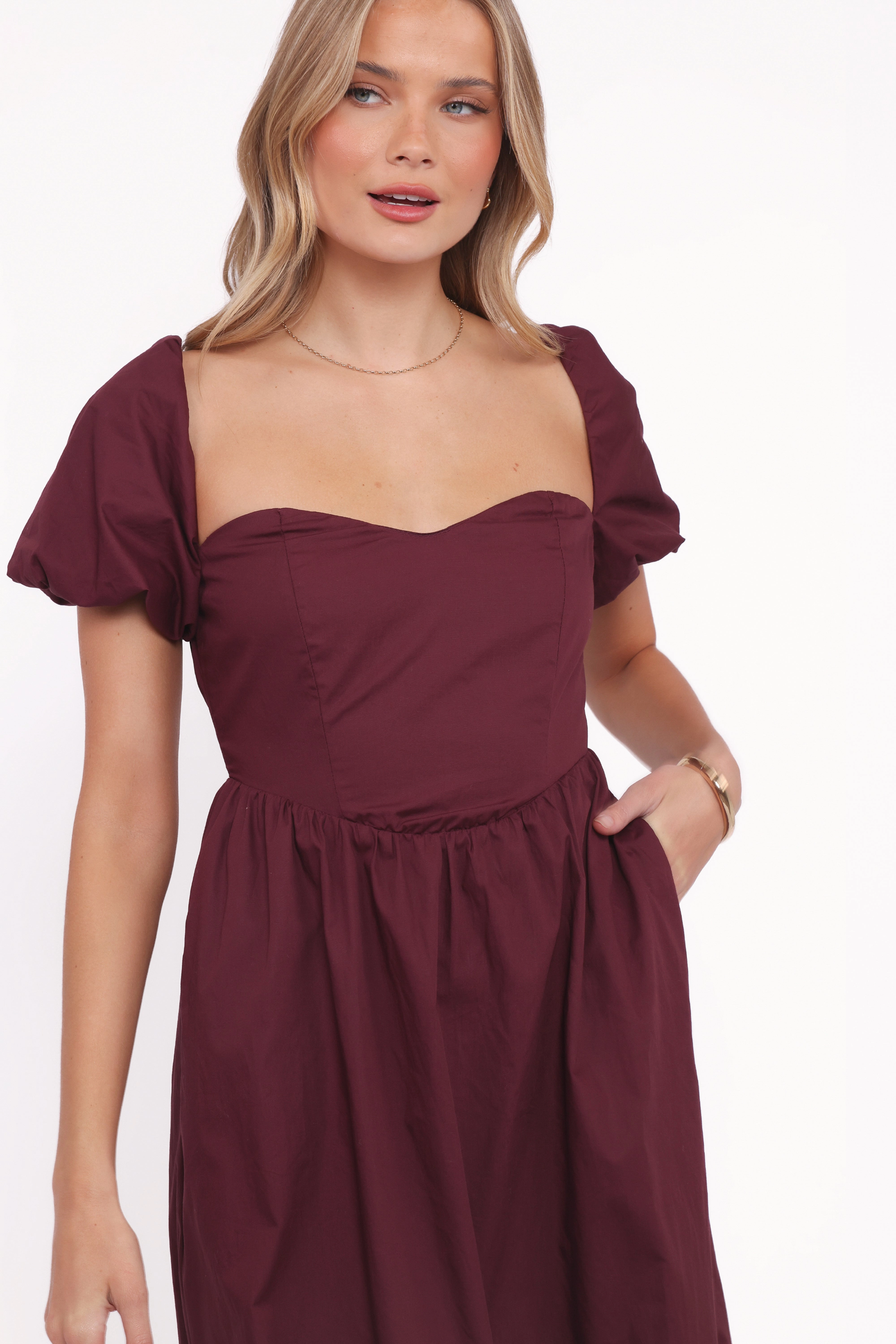 perfect for events Remira Midi Dress - Cherry