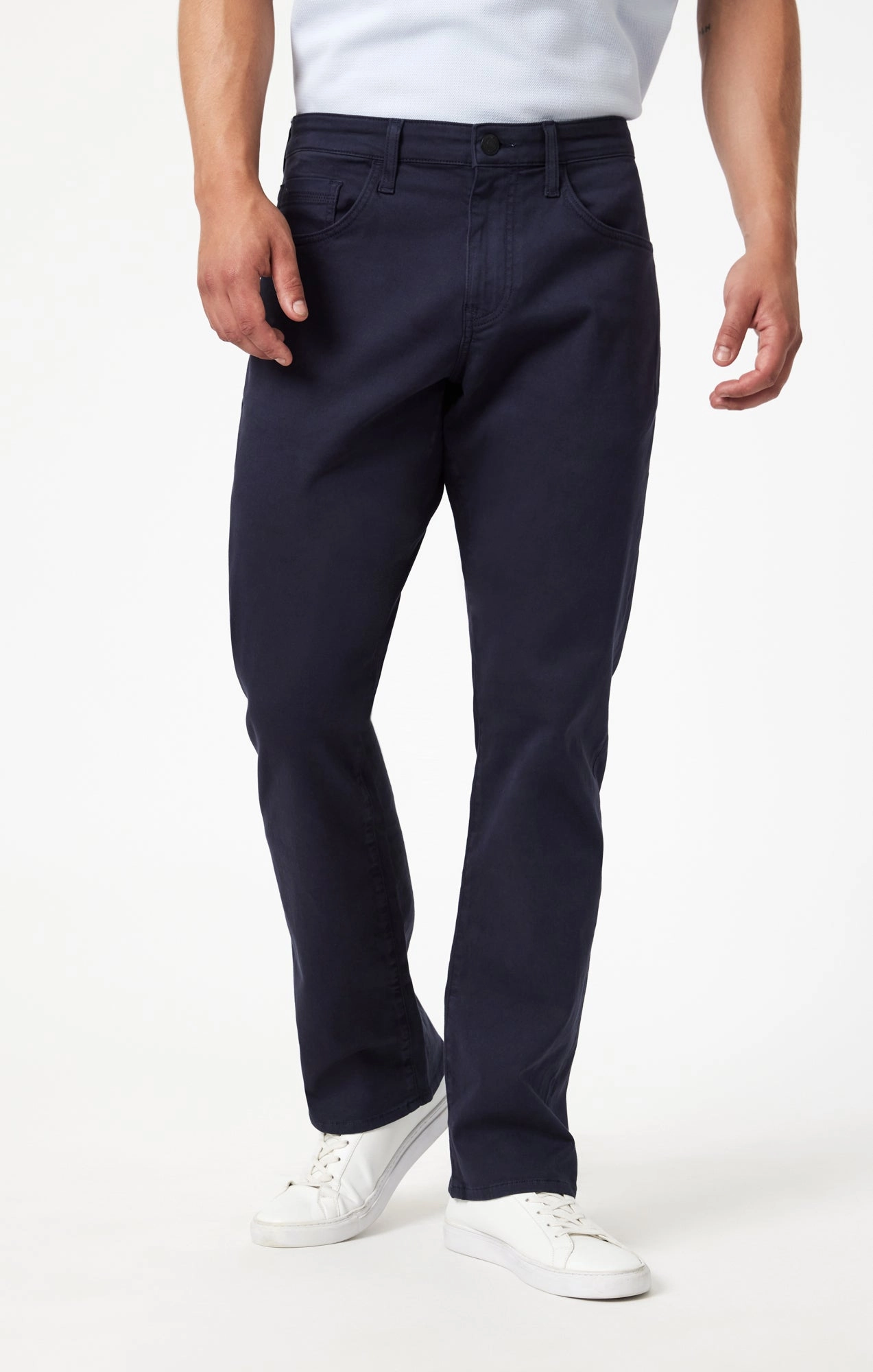 MATT RELAXED STRAIGHT LEG IN DARK NAVY CASUAL TWILL Button front