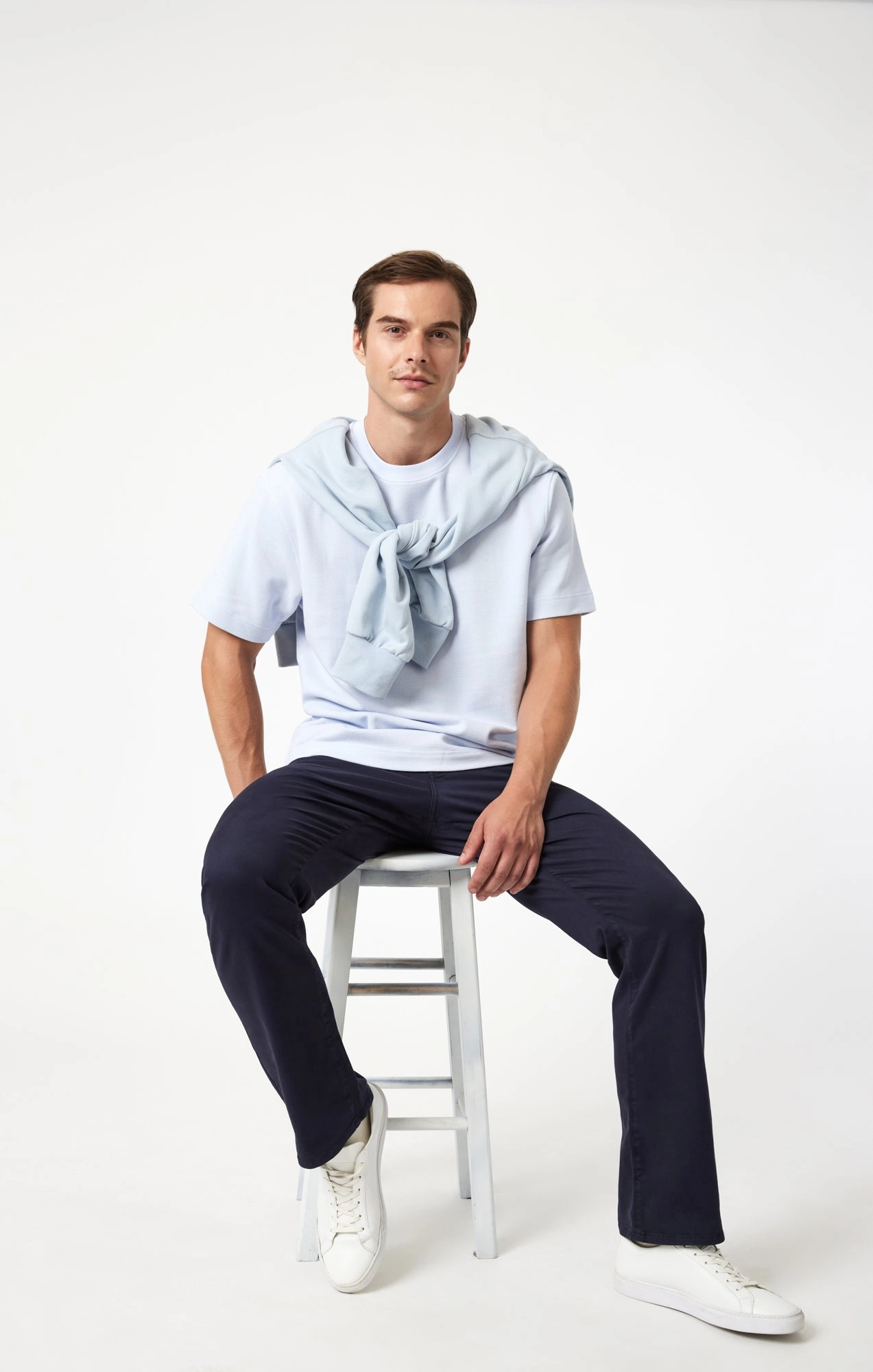 Perfect Fit Breathable Waist MATT RELAXED STRAIGHT LEG IN DARK NAVY CASUAL TWILL