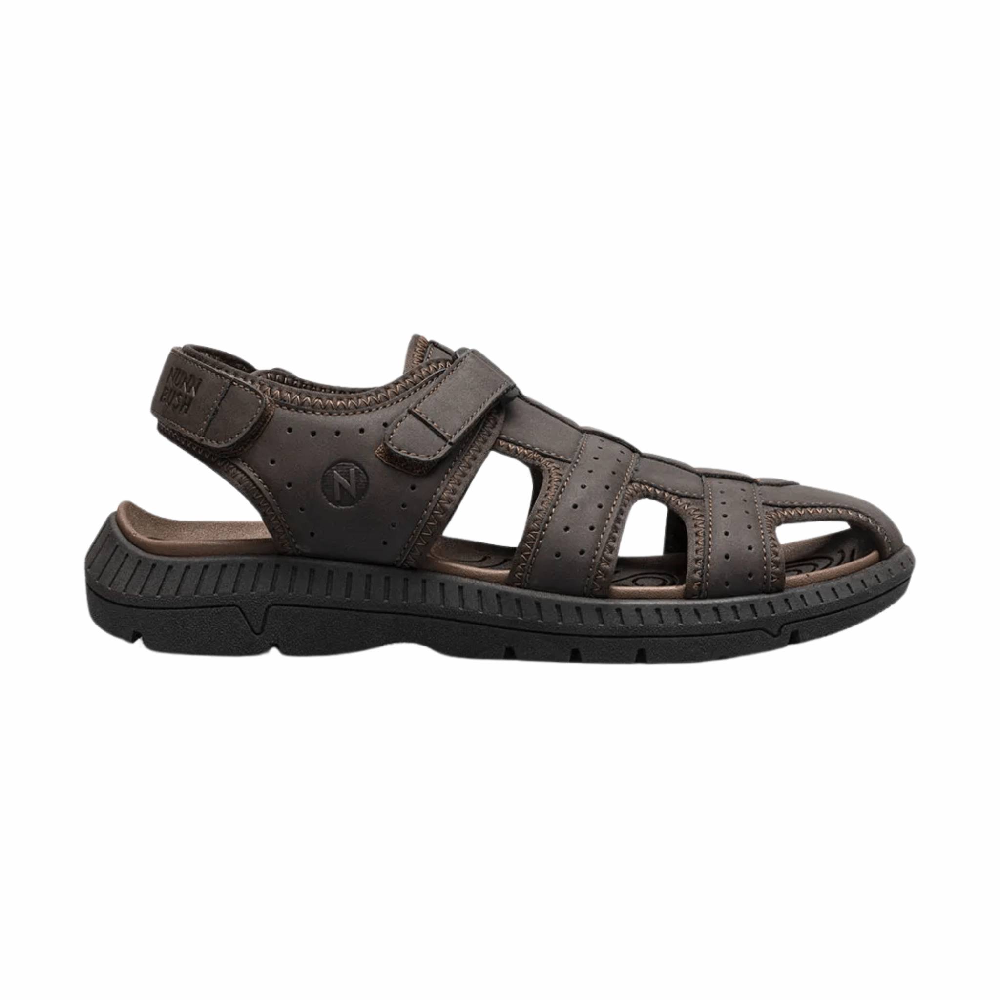 Nunn Bush Men's Laguna Closed Toe Fisherman Sandals - Brown Slip Resistant Grip