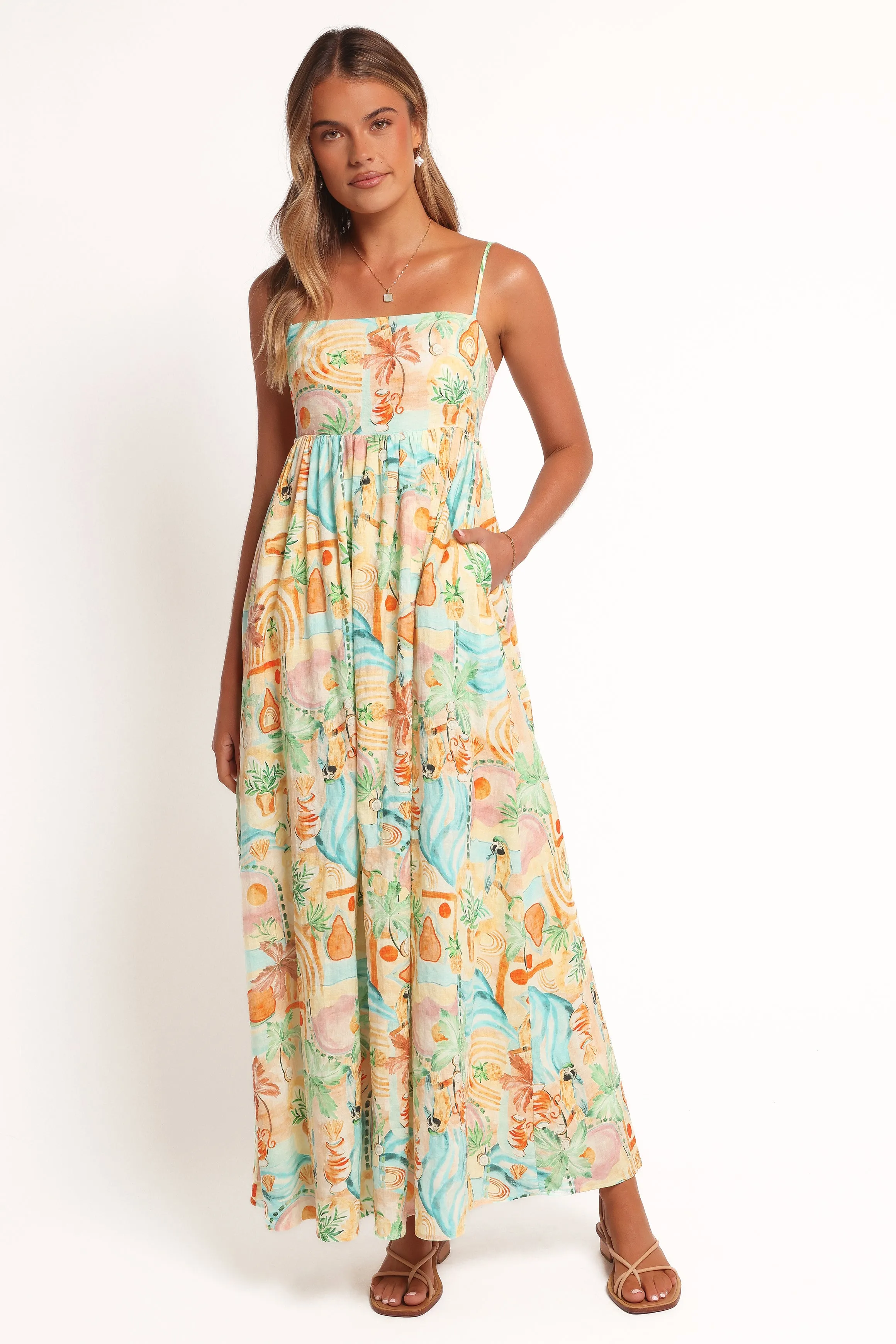 Soft Waist Odessa Maxi Dress - Golden Palm