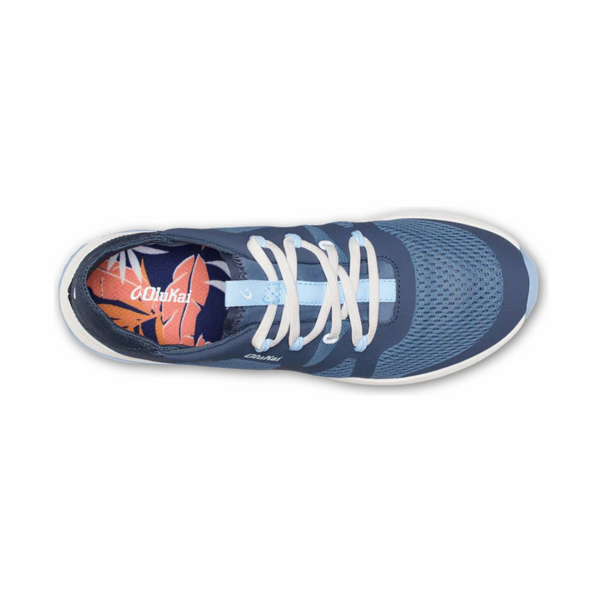 Olukai Women's Huia Shoes - Vintage Blue / Sea Ice Posture Help Breathable flair