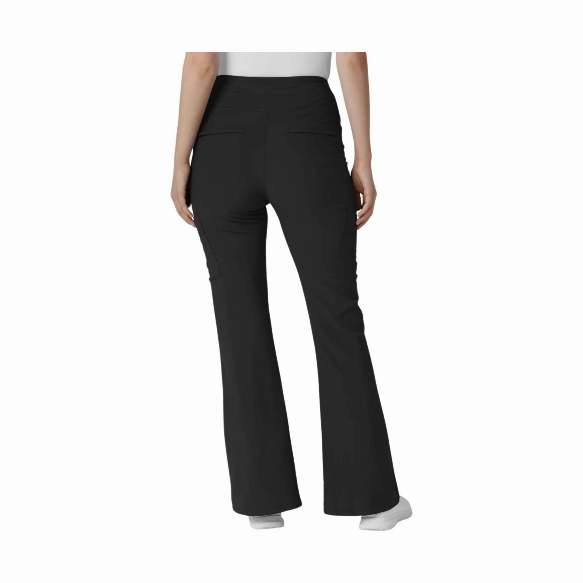 Classic Fit Wink Women's Renew Cargo Flare Scrub Pant - Black