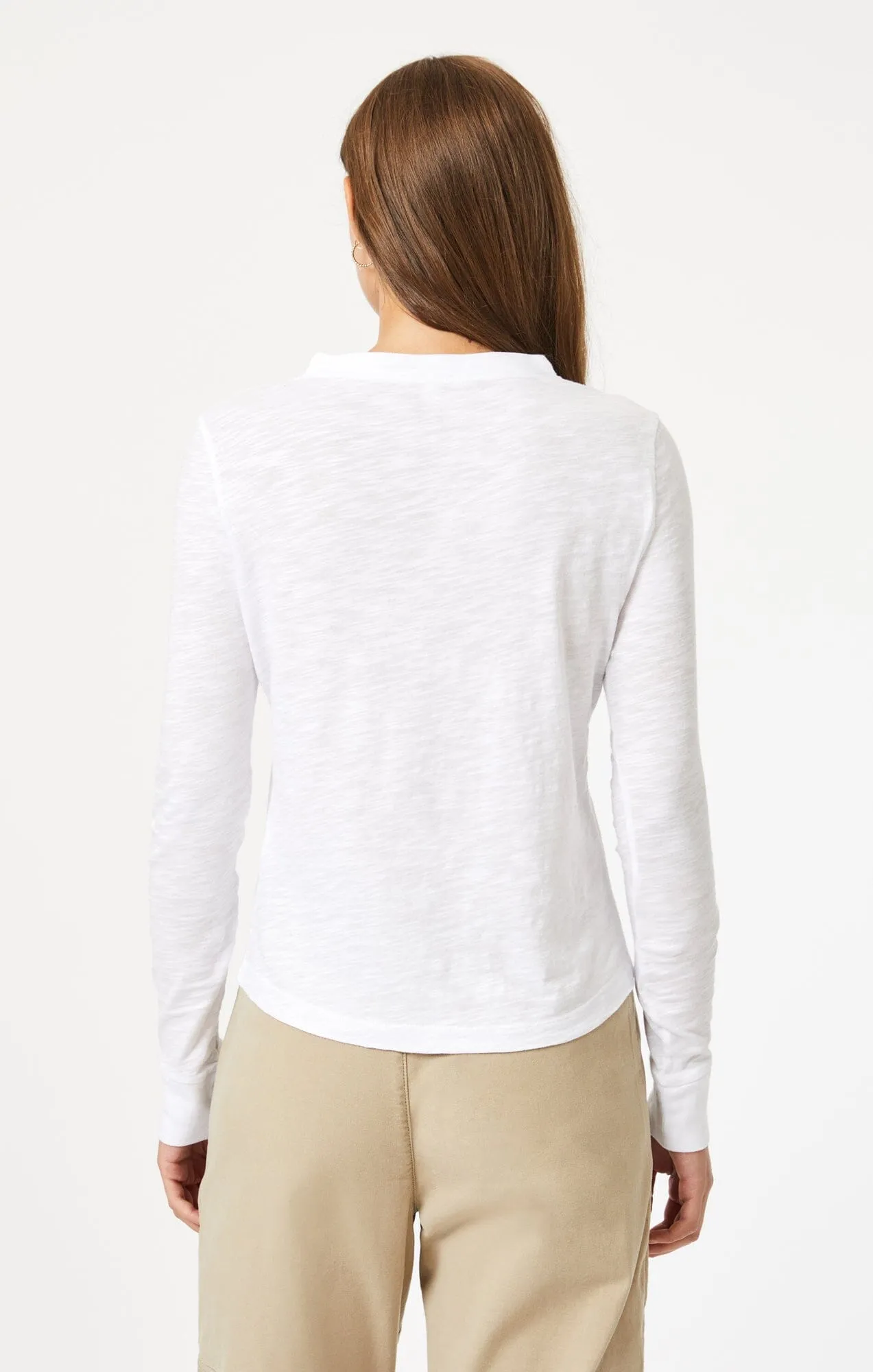 HENLEY T-SHIRT IN WHITE Layer Ready Breathable Wear Fit
