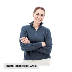 Performance Wear Old Ranch Women's Corina Recycled  Quarter Zip Pullover - Midnight Navy