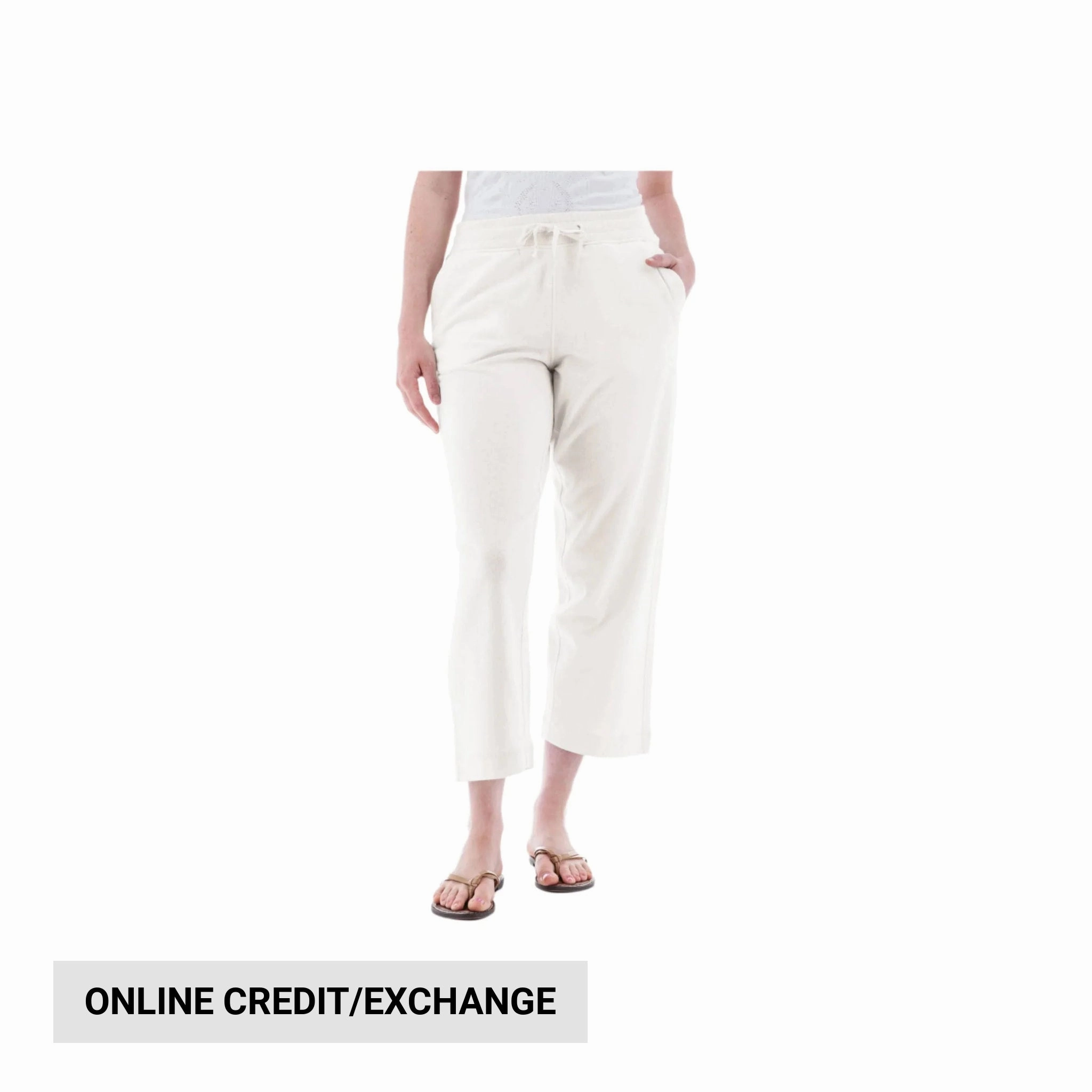 Performance Design Old Ranch Women's Corina Recycled Crop Sweatpants - Egret