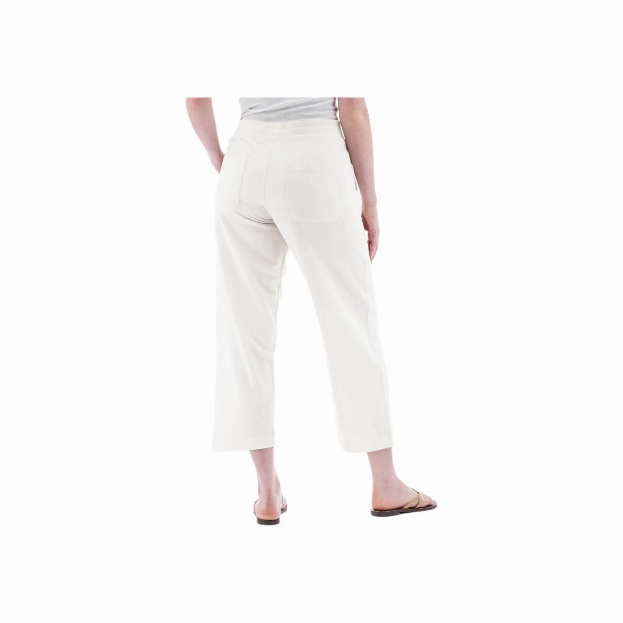 Old Ranch Women's Corina Recycled Crop Sweatpants - Egret Ripstop Fabric Technology Quick Fit