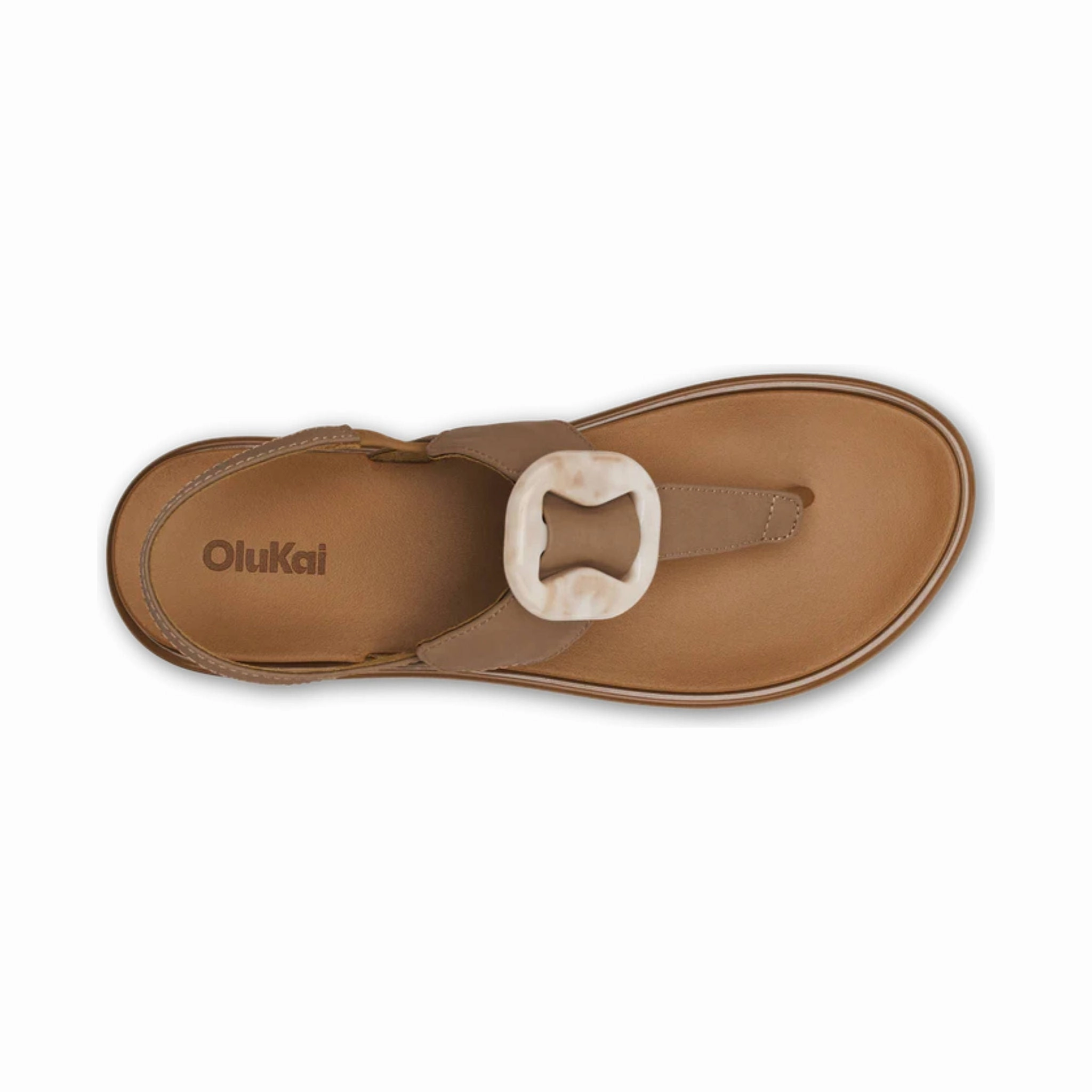 Neutral Look Light Style OluKai Women's La`i T-Bar Strappy Beach Sandals - Tan