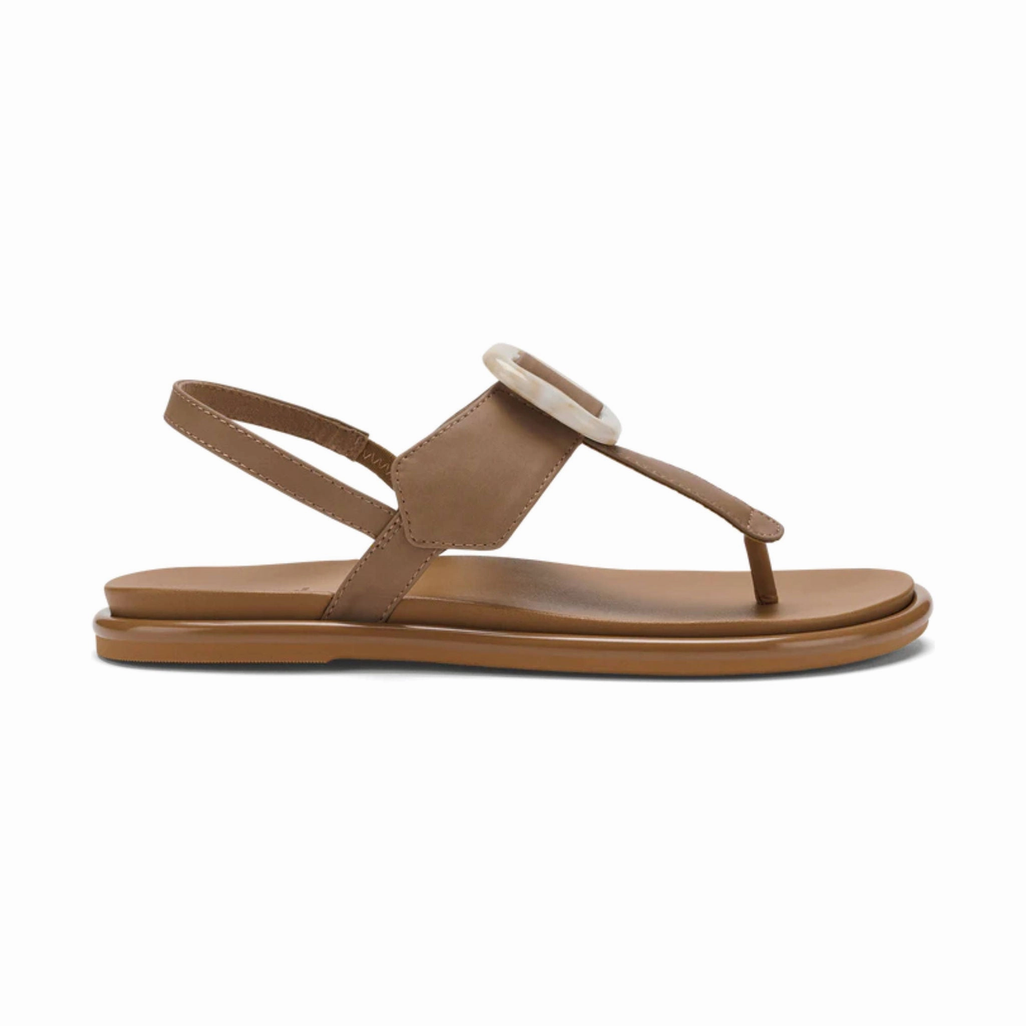 Recyclable Packaging OluKai Women's La`i T-Bar Strappy Beach Sandals - Tan
