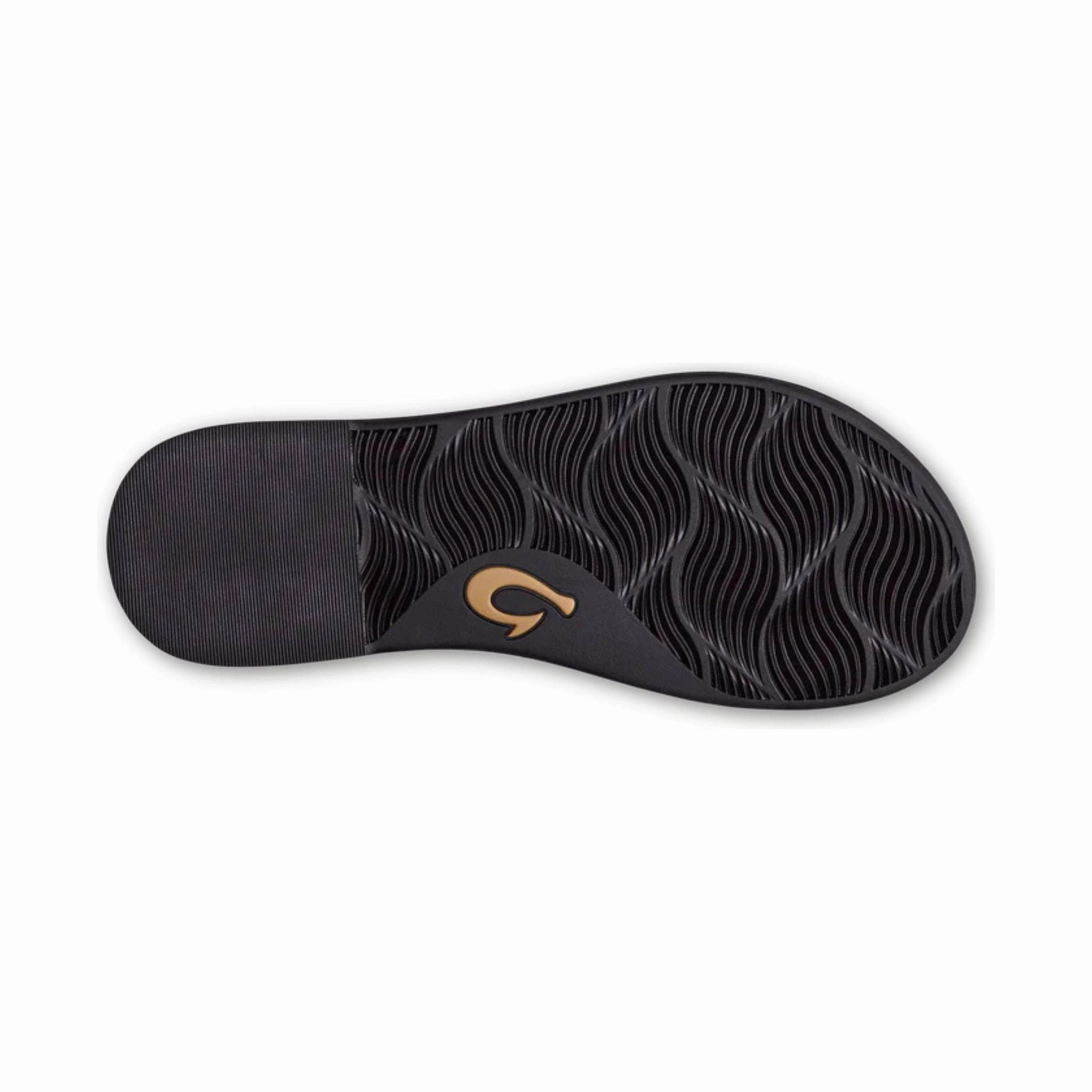 Olukai Women's Lait Bar Sandal - Black platform Abrasion resistant