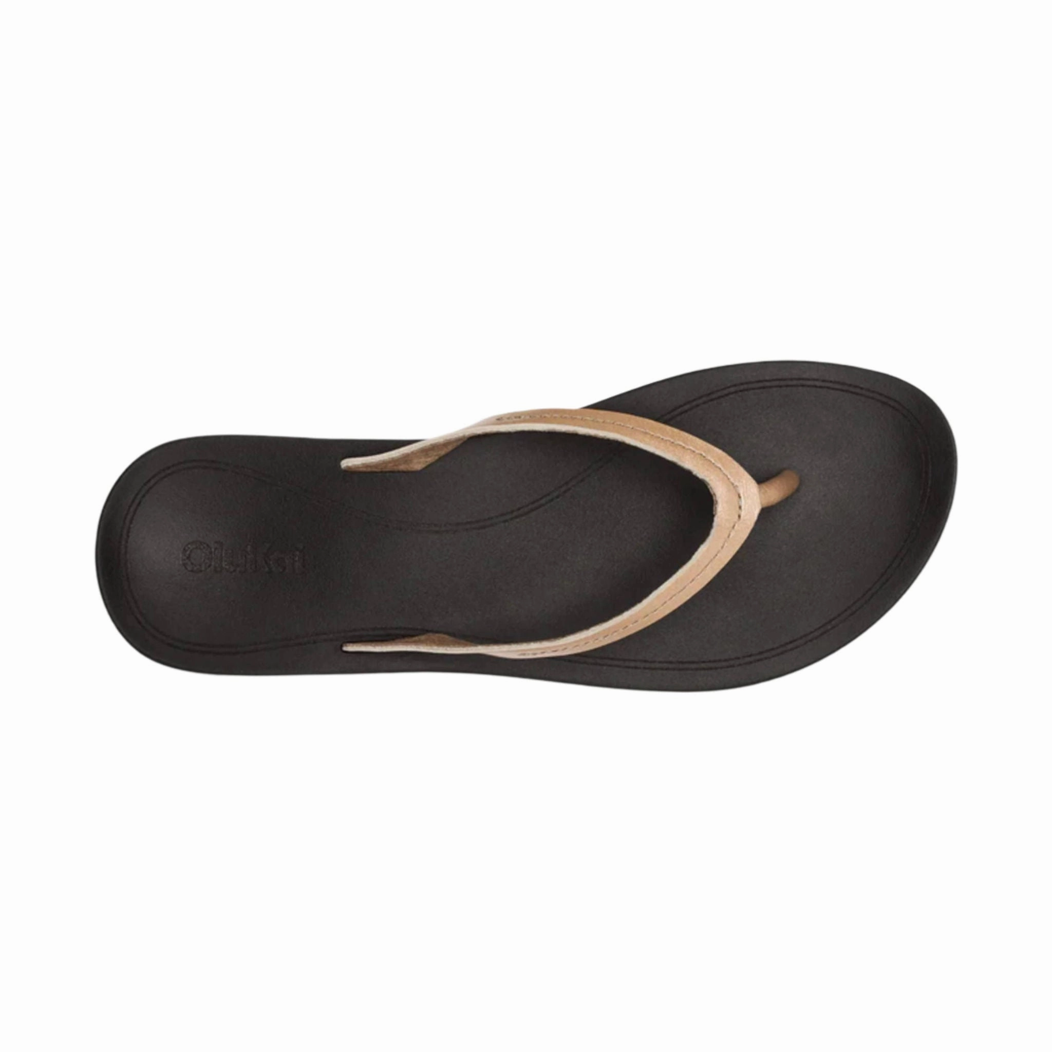 City Ready OluKai Women's Lalahi Leather Beach Sandals - Copper/Lava Rock