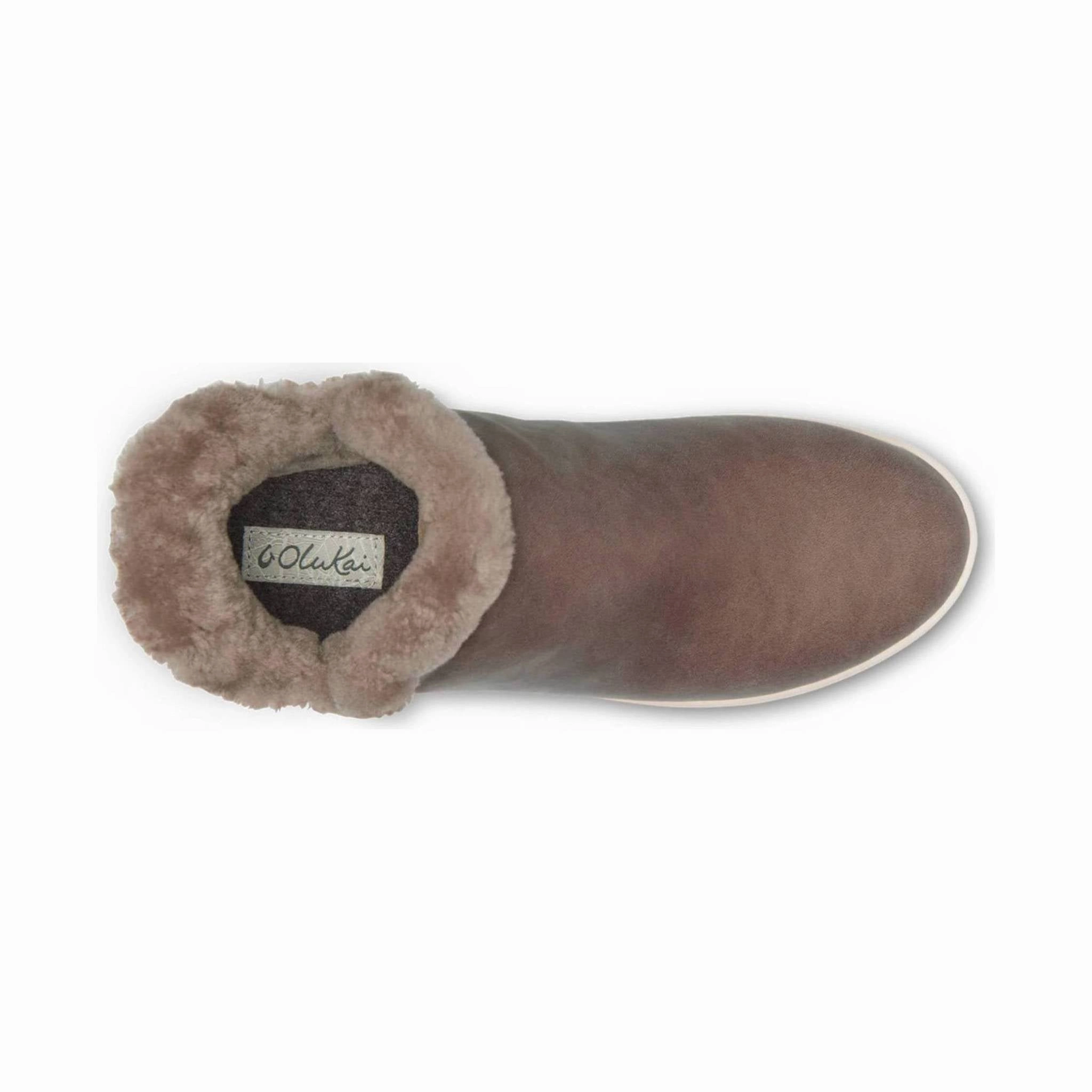 Easy On Design Olukai Women's Malua Hulu Boot - Warm Taupe / Off White