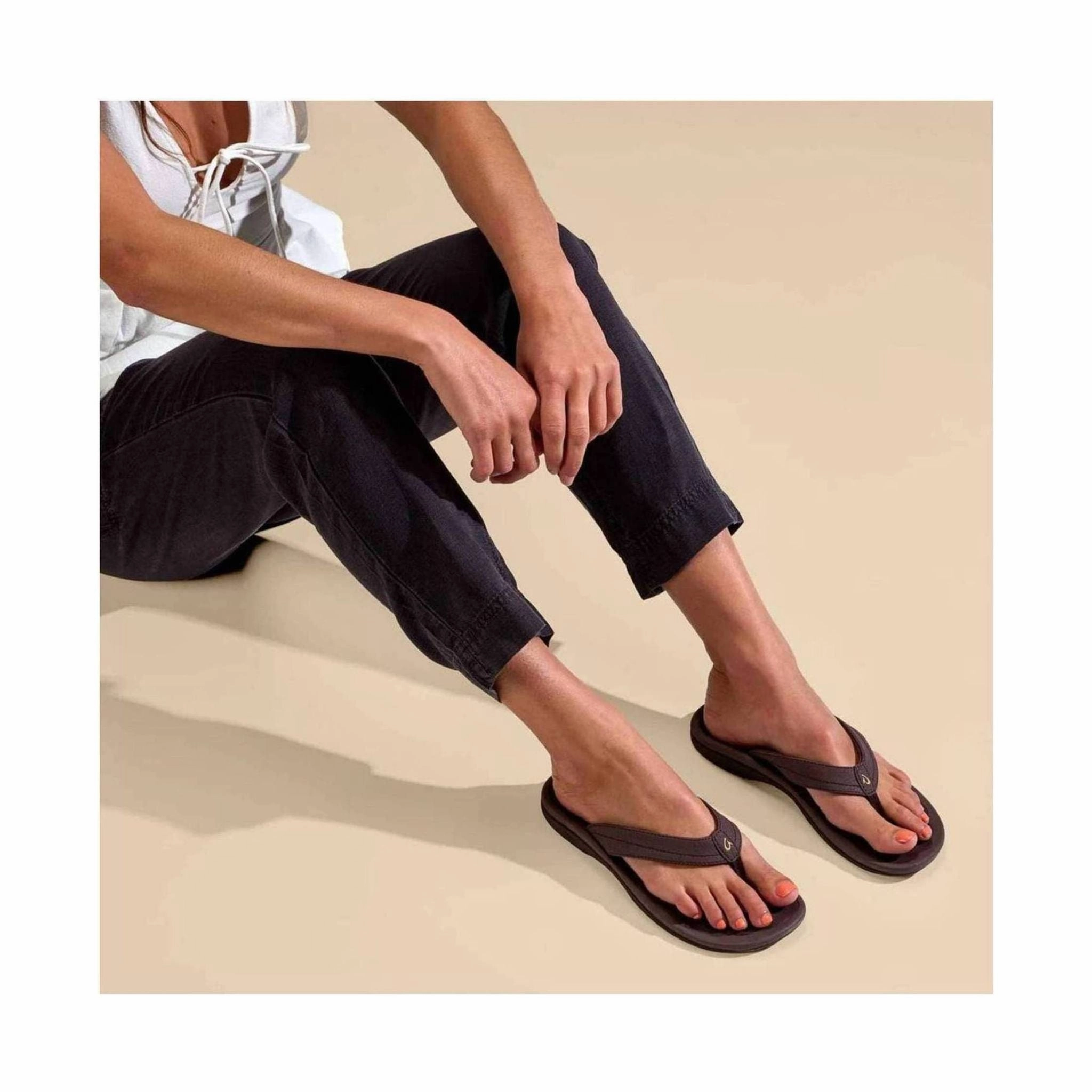 Heel Cushioning OluKai Women's Ohana Sandals - Dark Java