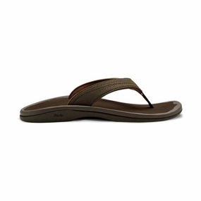 OluKai Women's Ohana Sandals - Dark Java Bacteria Inhibiting Liner