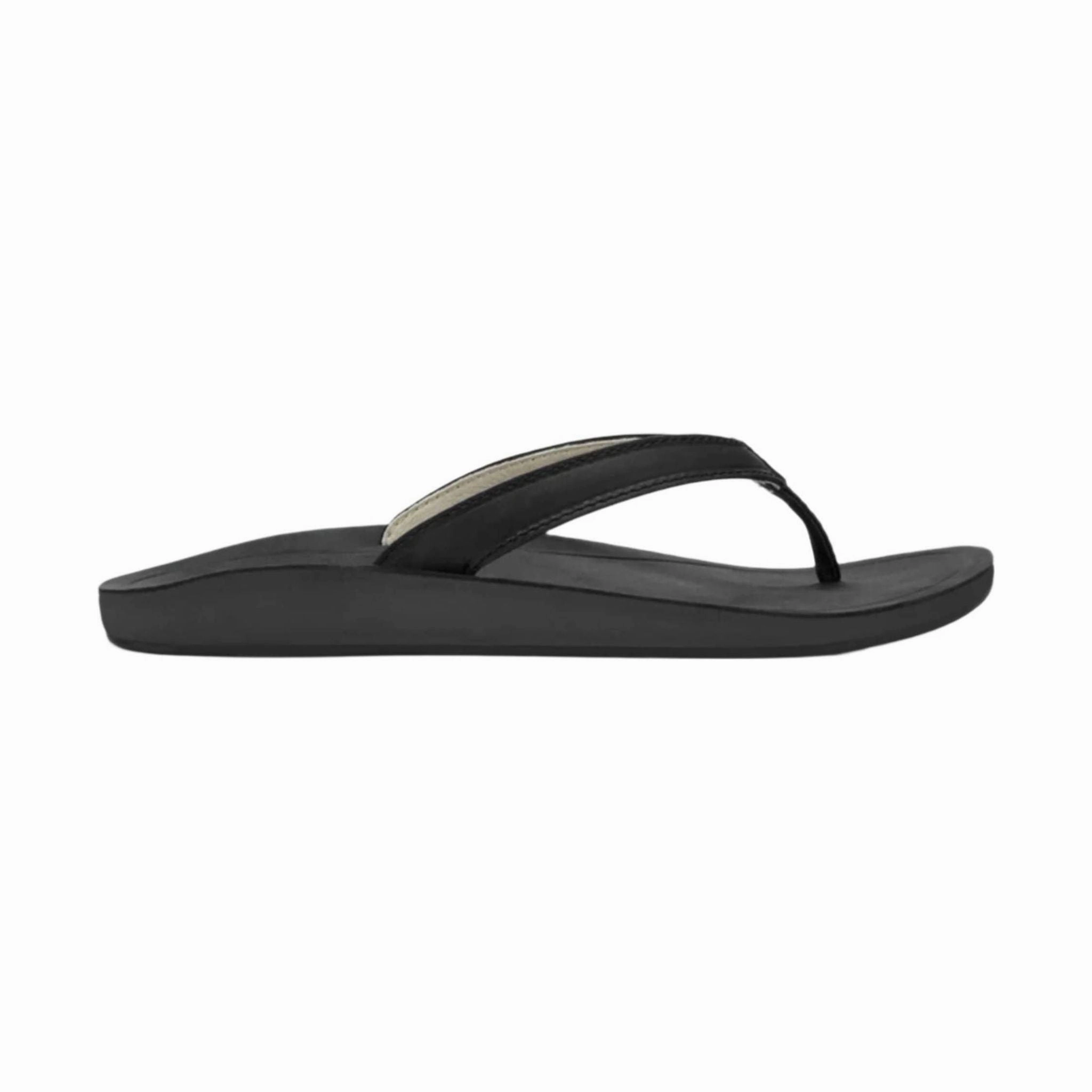 City Ready Non Slip Outsole OluKai Women's Southshore Waterproof Leather Sandals - Lava Rock