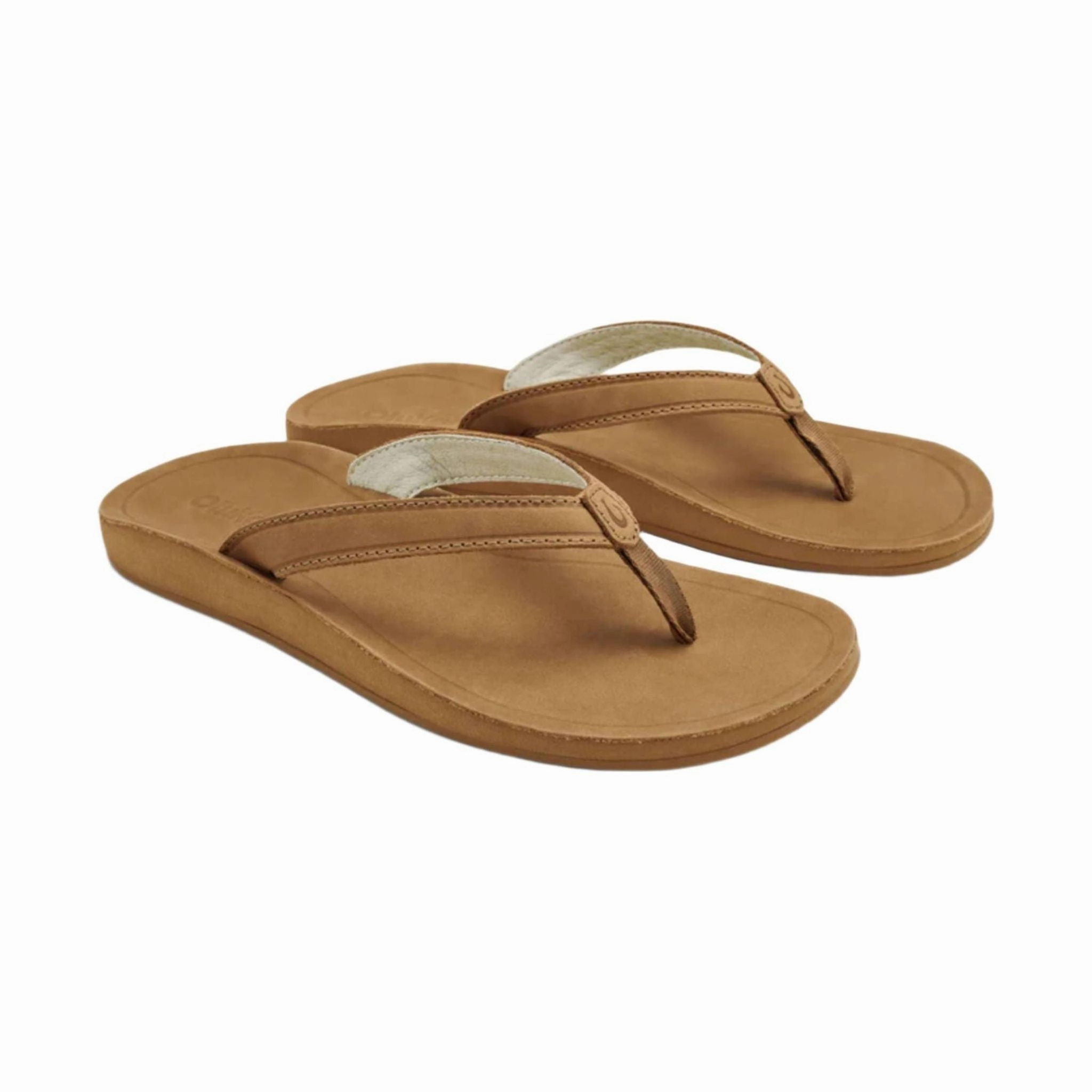 Slim Profile OluKai Women's Southshore Waterproof Leather Sandals -  Toffee