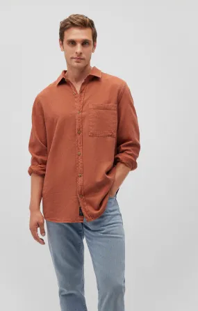 Chic Design Professional Look ONE POCKET BUTTON-UP SHIRT IN ARAGON