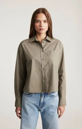 ONE POCKET BUTTON-UP SHIRT IN KHAKI Unisex Option birthday party