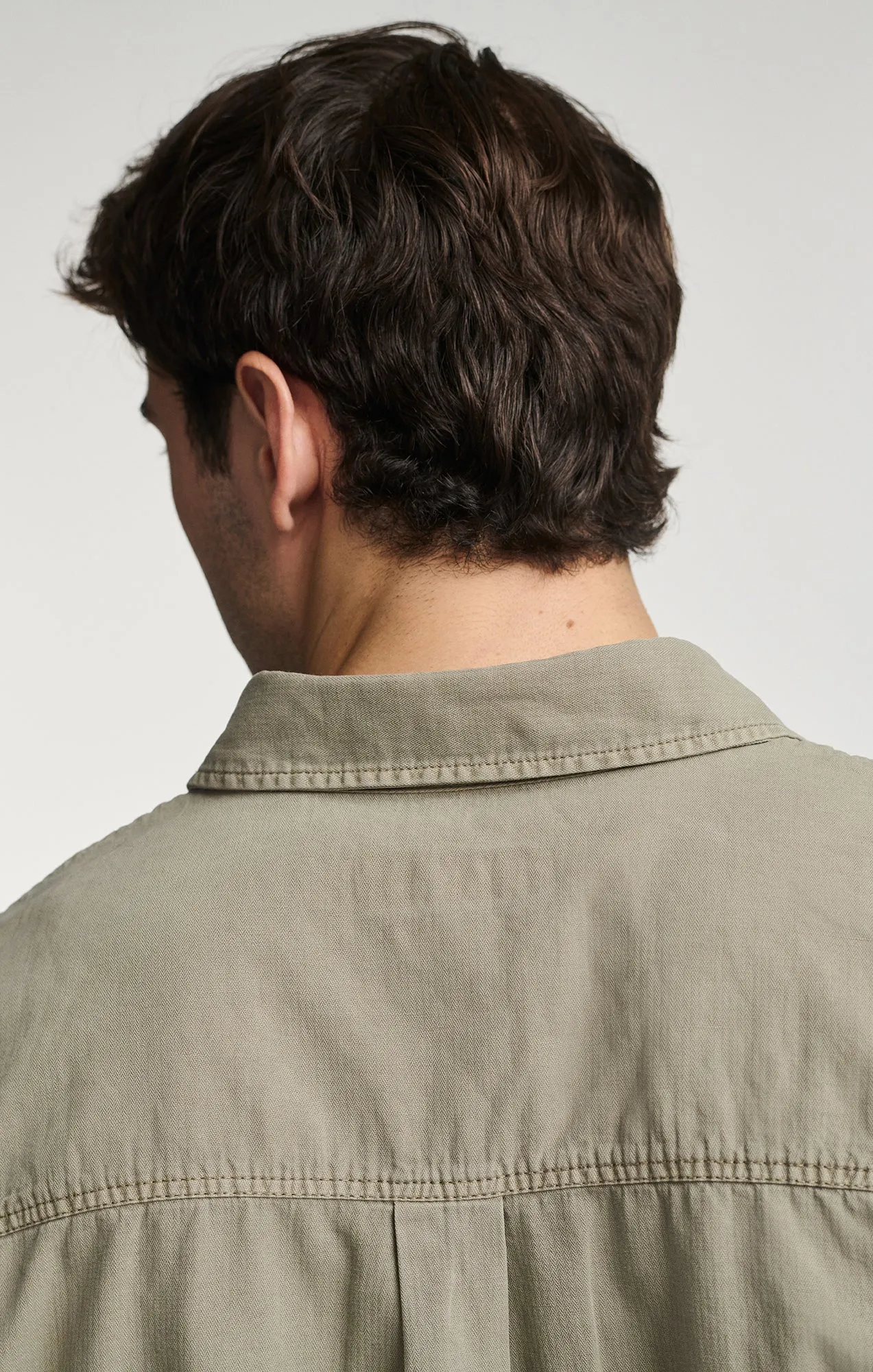 ONE POCKET BUTTON-UP SHIRT IN ROASTED CASHEW Durable Thread Construction