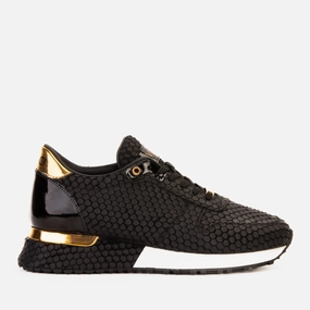 The Majesty Black & Gold Leather Men Sneaker Simple Aesthetic