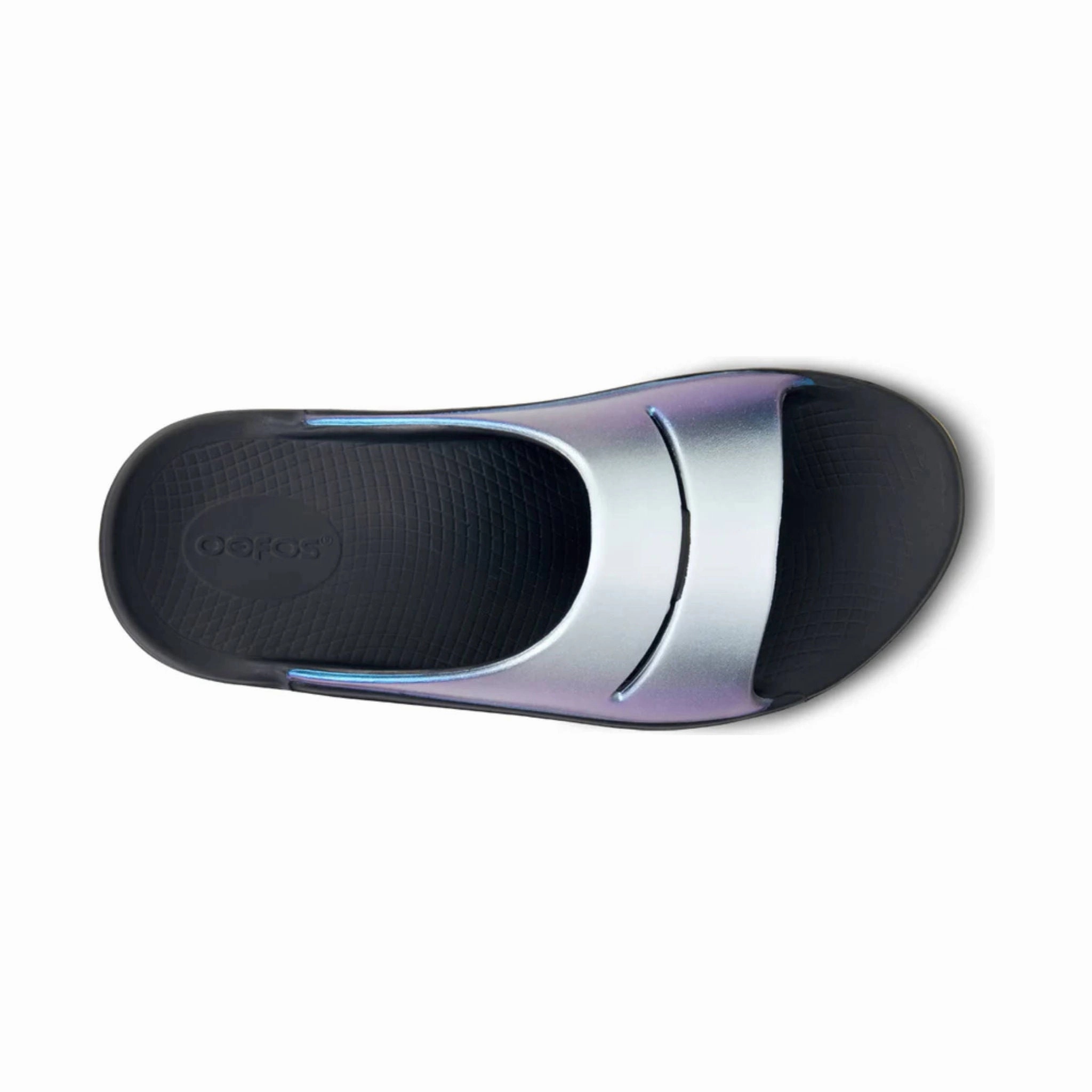 OOfos Women's OOahh Luxe Slide - Frost Evening Ease