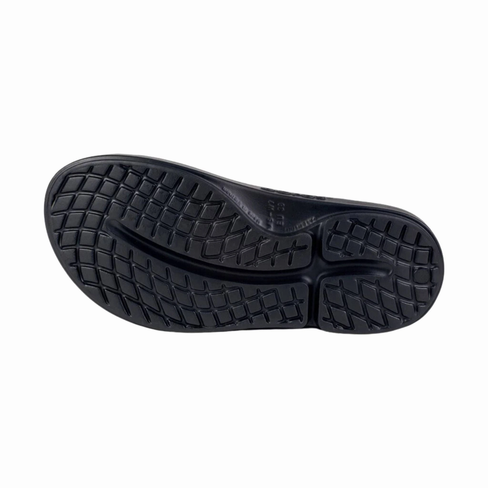 Chic Comfortable OOfos Women's OOahh Luxe Slide - Midnight Spectre