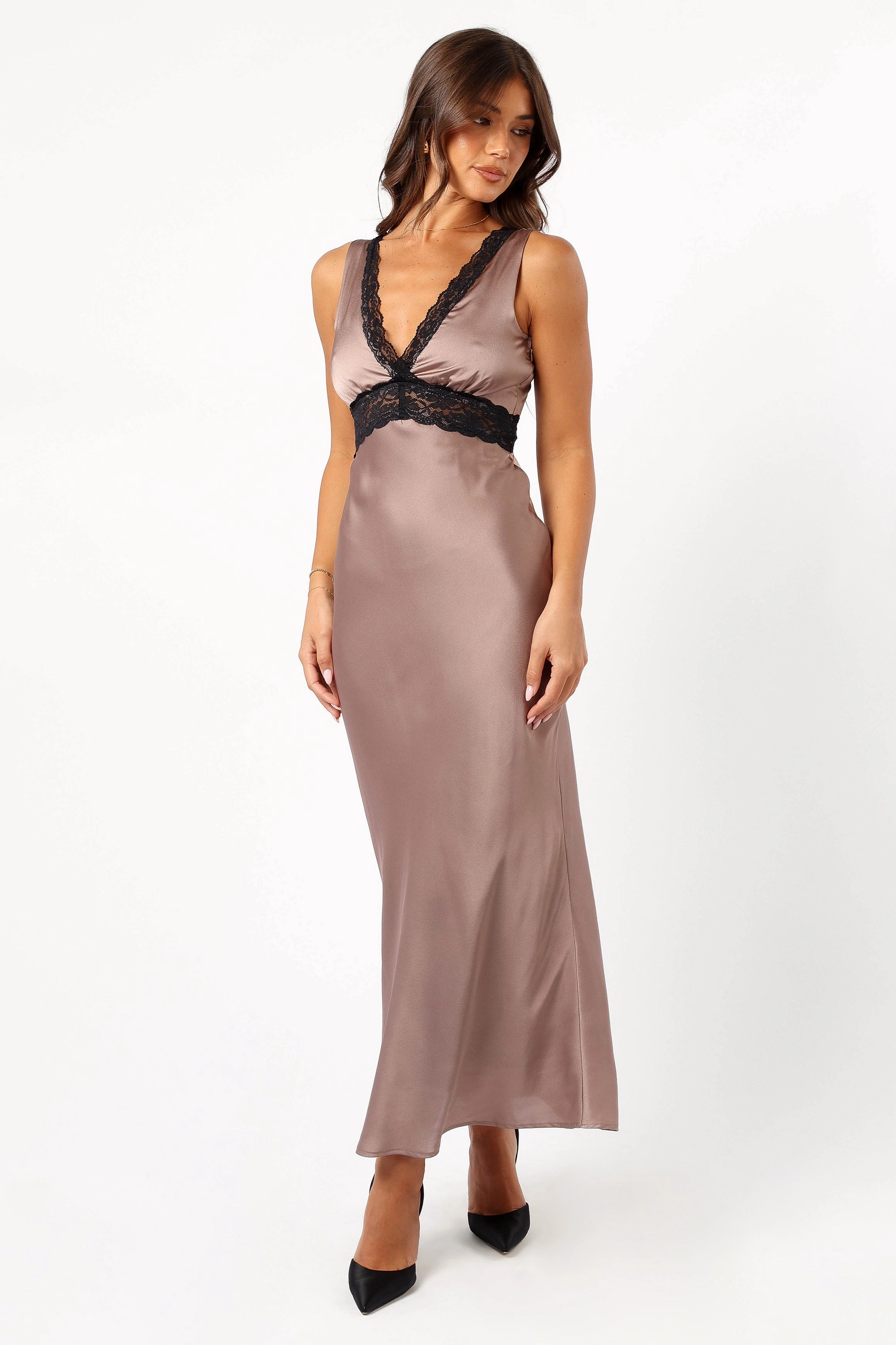 Brennan Maxi Slip Dress - Mocha Skin Hug