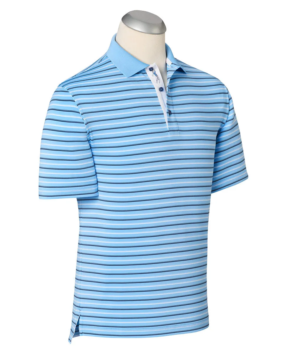 Outdoor Adventure Ossabaw Alternating Stripe Performance Short Sleeve Polo Shirt