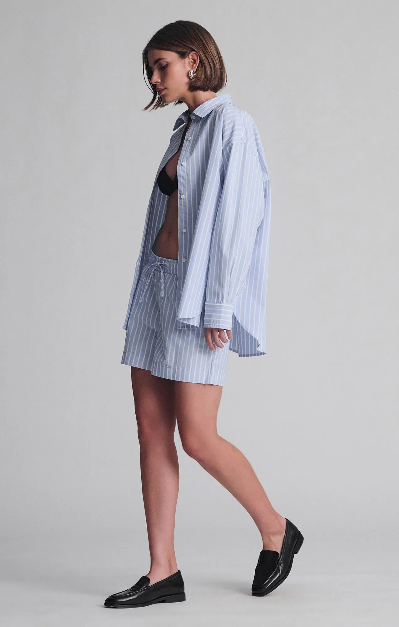 Summer Layers Cool Fit PULL-ON SHORTS IN BLUE STRIPE