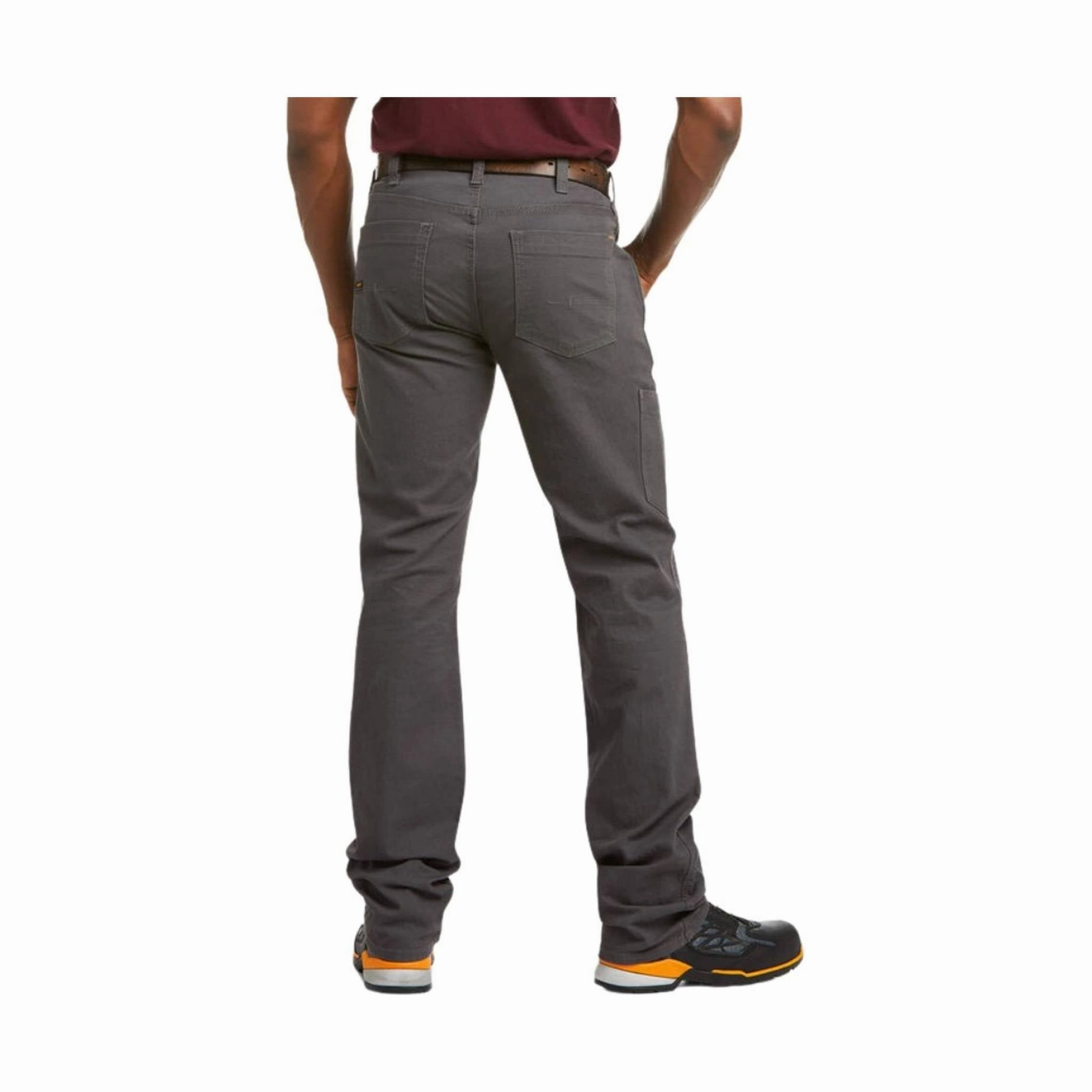Ariat Men's Low Rise DuraStretch Straight Leg Pant - Gray SturdyBeltLoops
