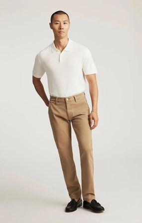MILTON SLIM STRAIGHT CHINO IN KHAKI CASUAL TWILL Chilly Day Wear Tough Flex