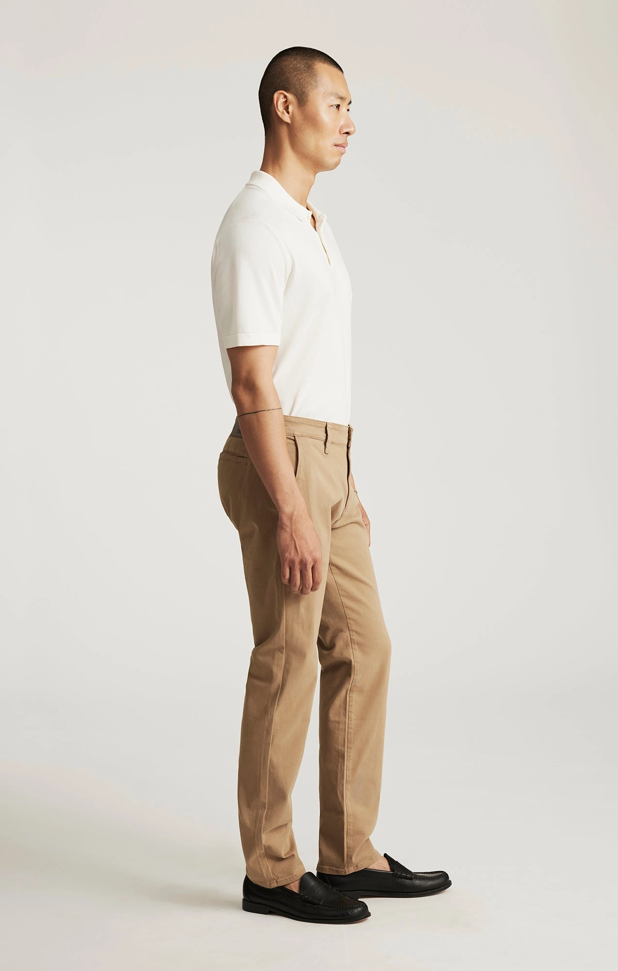 MILTON SLIM STRAIGHT CHINO IN KHAKI CASUAL TWILL All Occasion OdorResistant