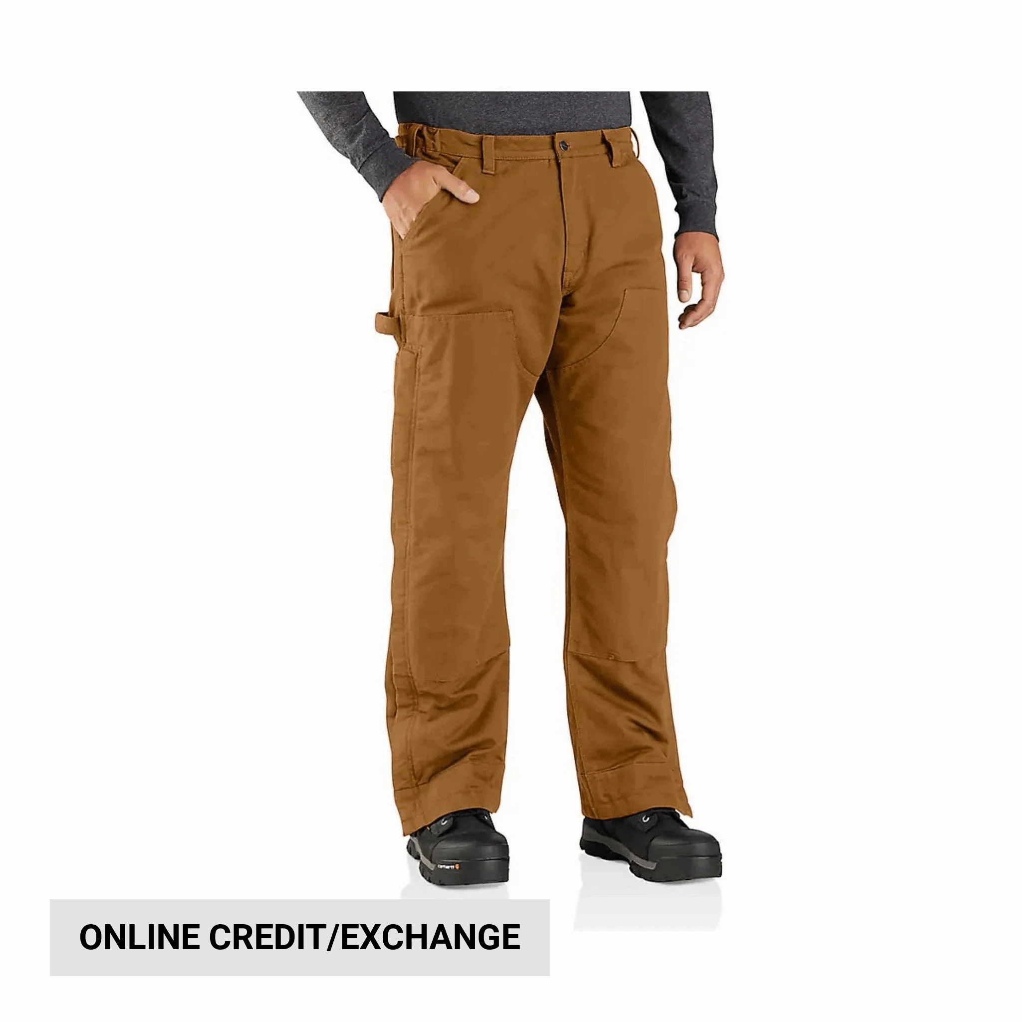 Adaptable Design Carhartt Men's Loose Fit Washed Duck Insulated Pant - Brown