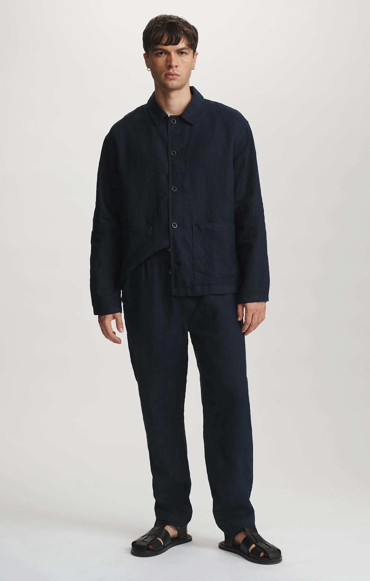 Flexible Comfort Wear DRAWSTRING PANTS IN DARK SAPPHIRE