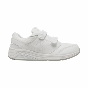 New Balance Women's Hook and Loop Leather 928v3 Walking Shoe - White Modern Comfort Speed Flex